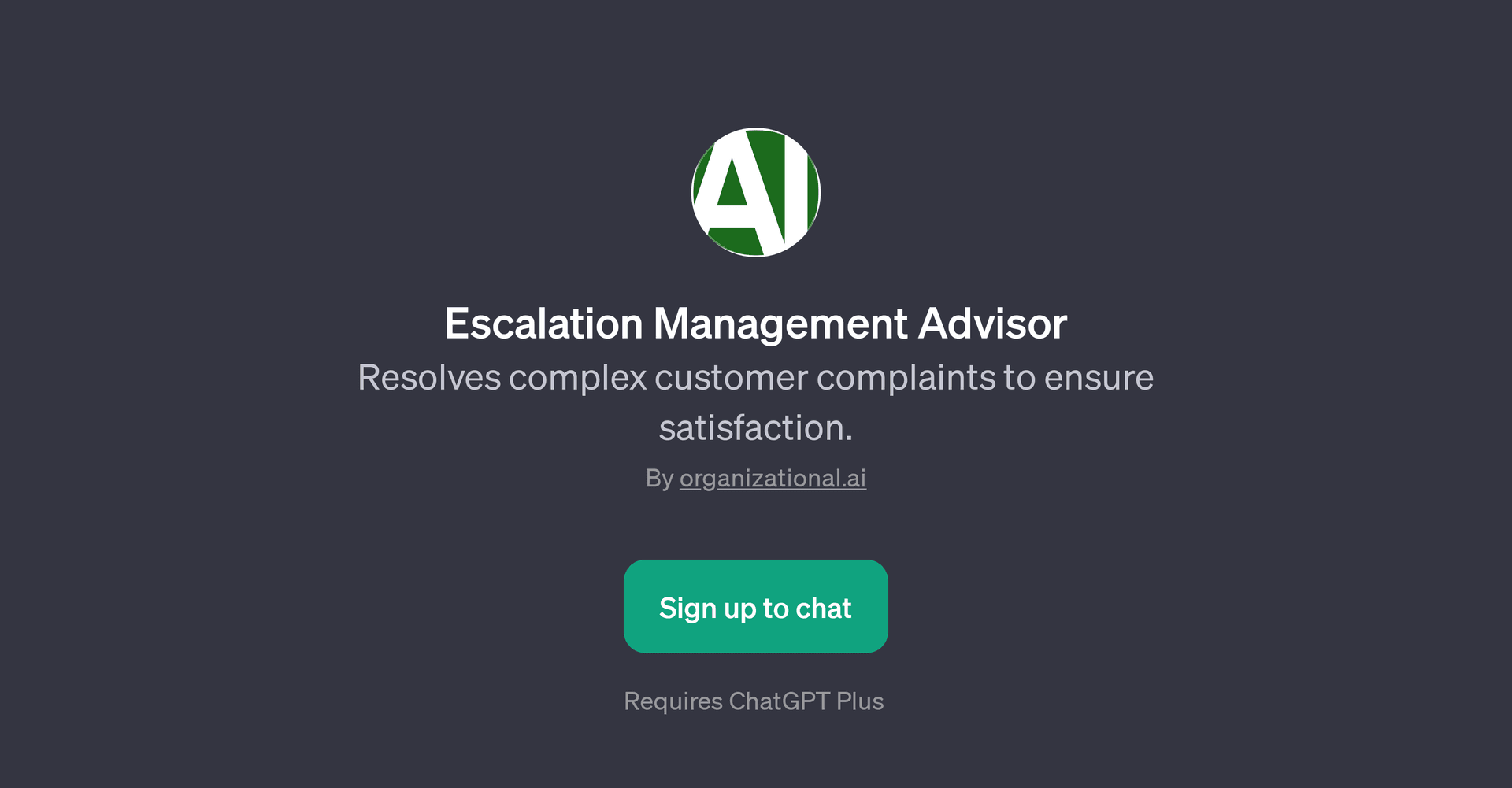 Escalation Management Advisor