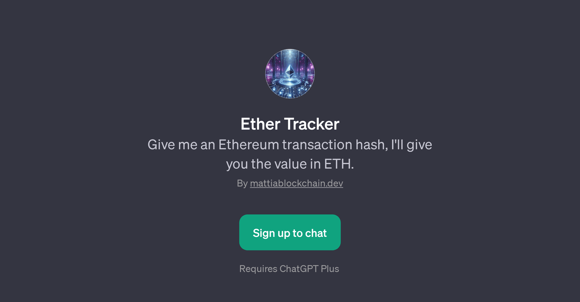 Ether Tracker