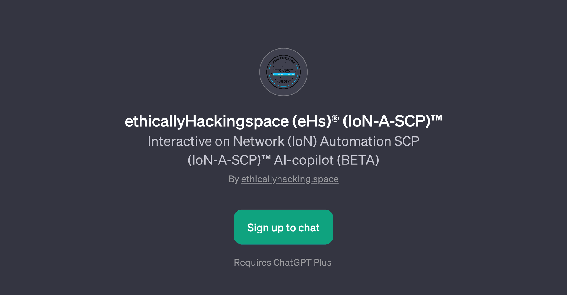ethicallyHackingspace (eHs) (IoN-A-SCP)