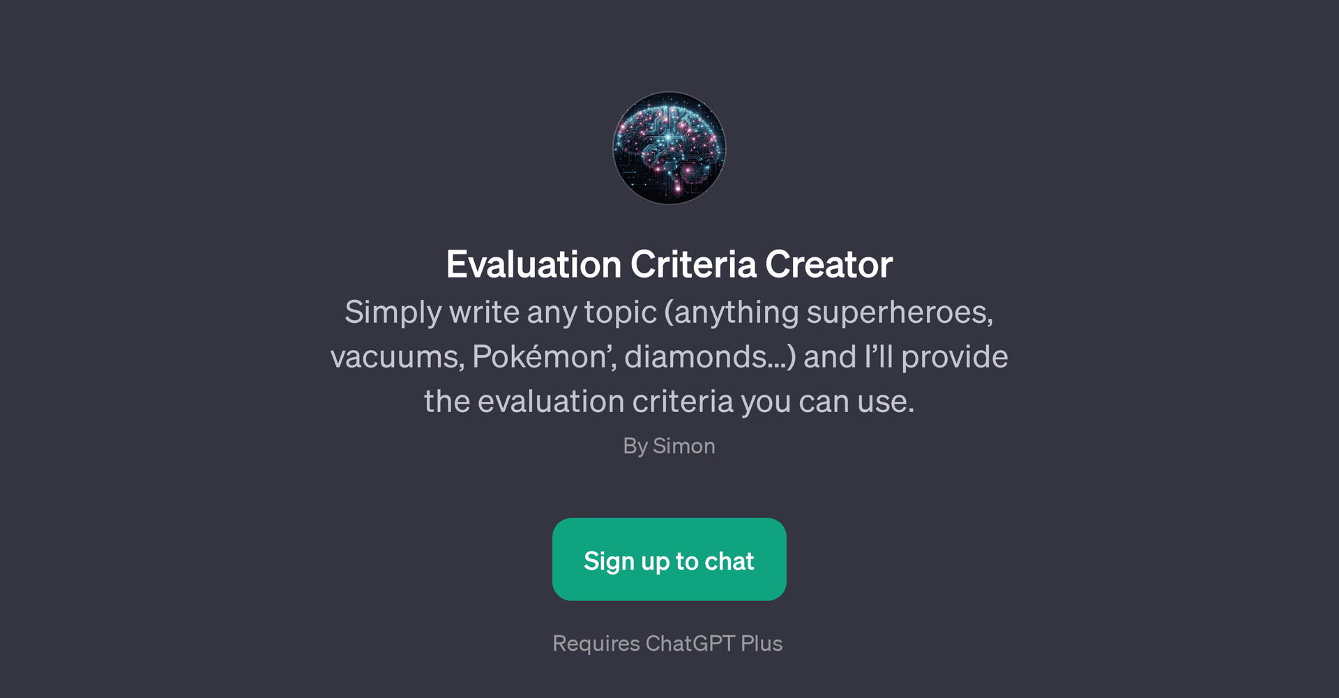 Evaluation Criteria Creator