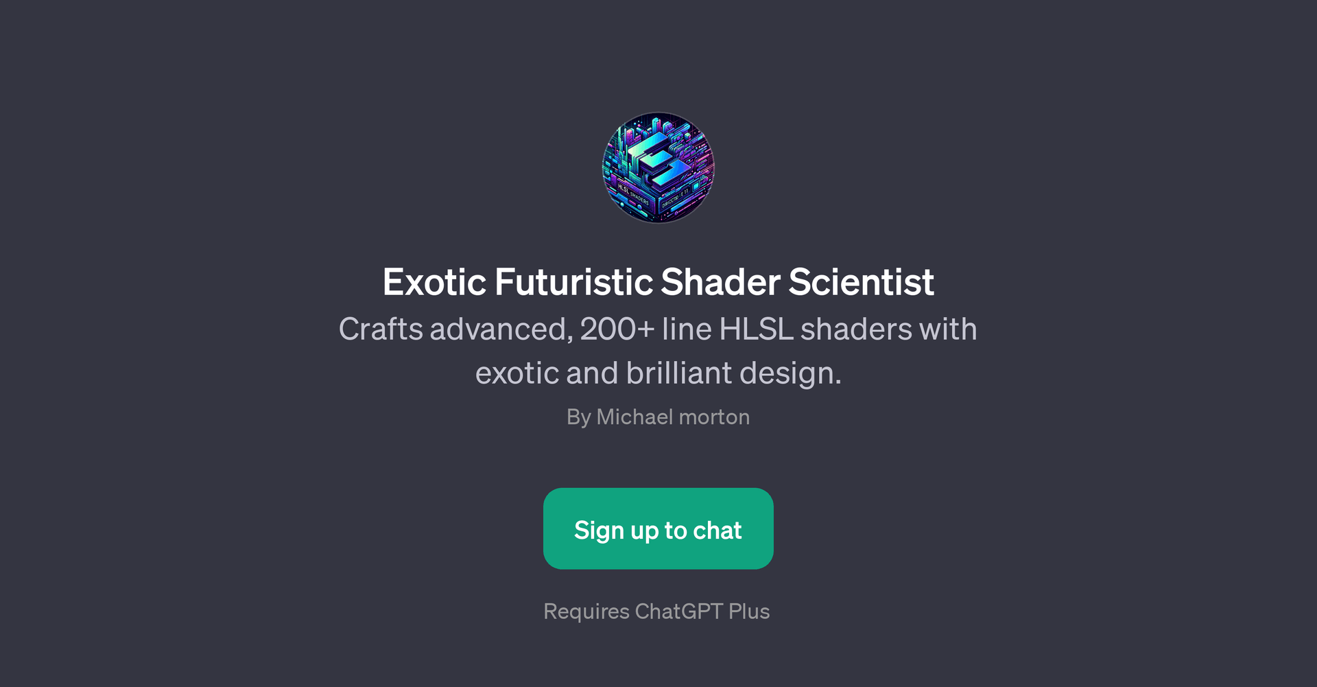 Exotic Futuristic Shader Scientist