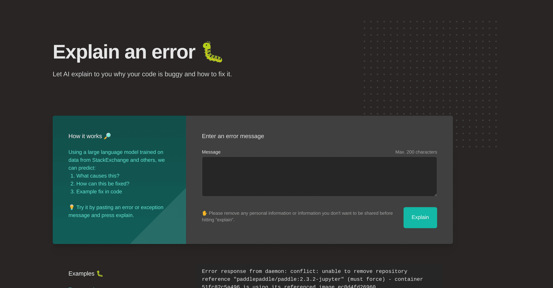 Explain An Error