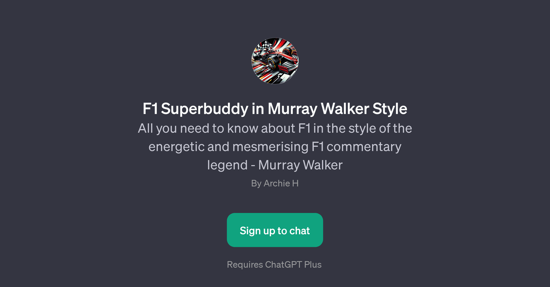 F1 Superbuddy in Murray Walker Style