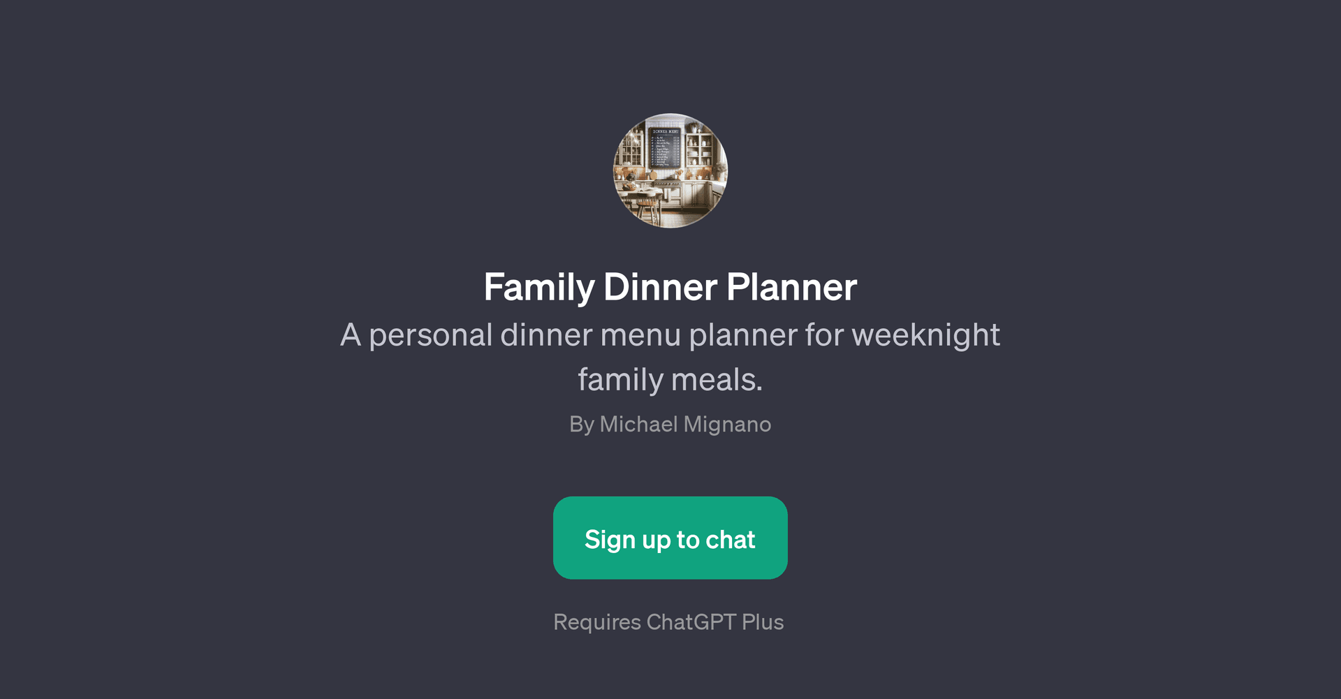 Family Dinner Planner