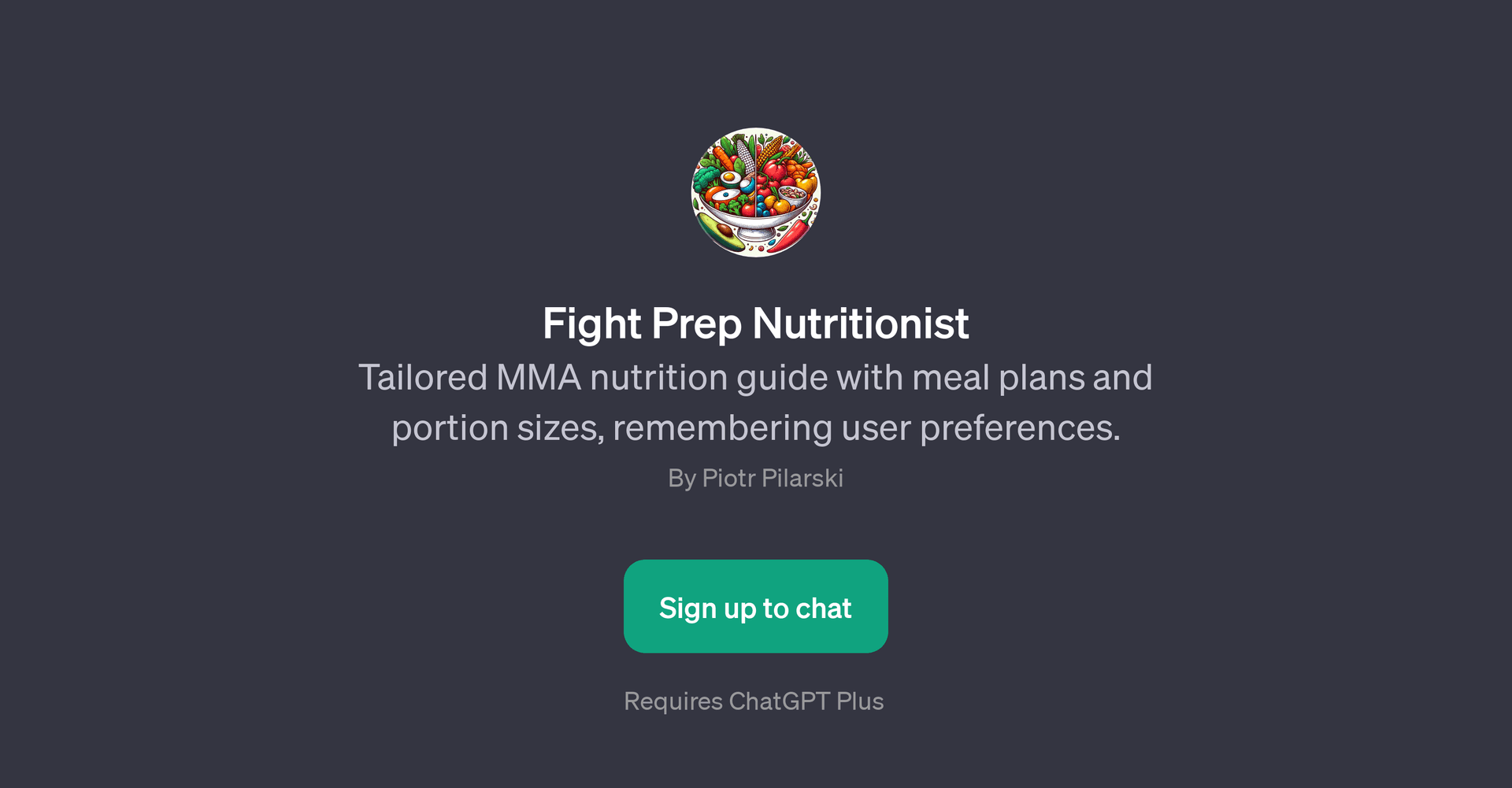 Fight Prep Nutritionist