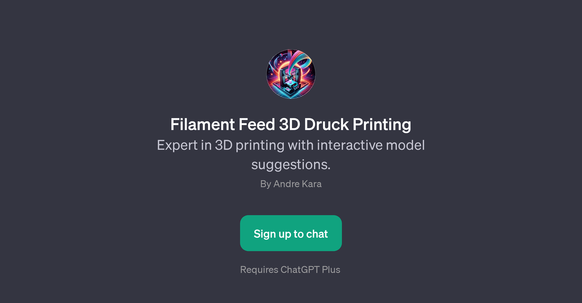 Filament Feed 3D Druck Printing