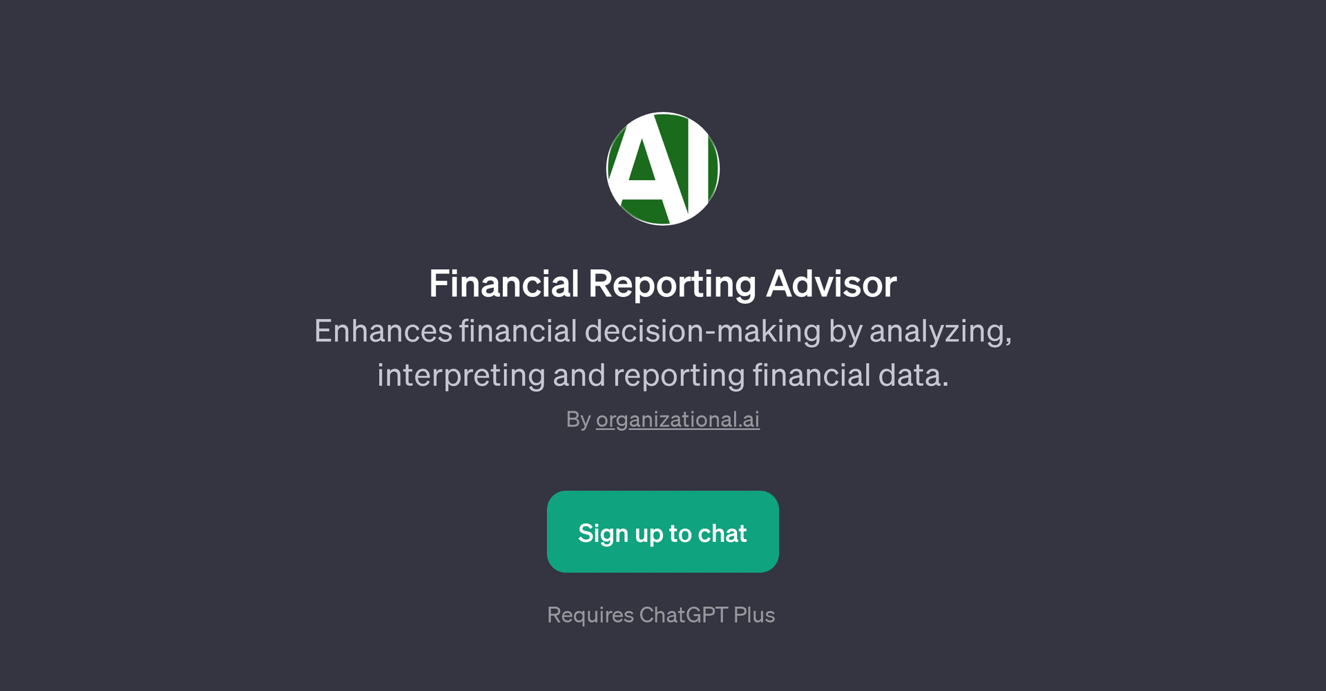 Financial Reporting Advisor