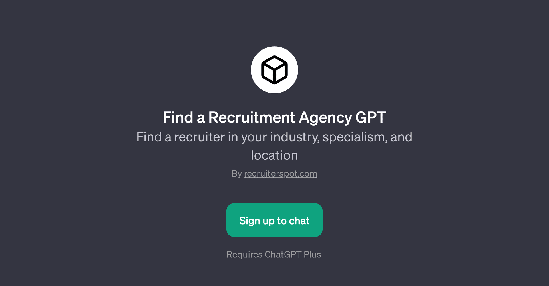 Find a Recruitment Agency GPT