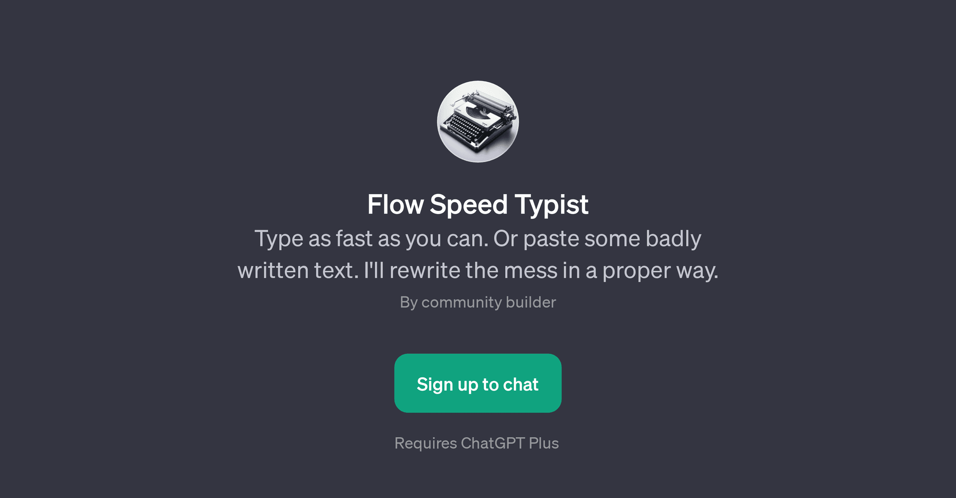 Flow Speed Typist