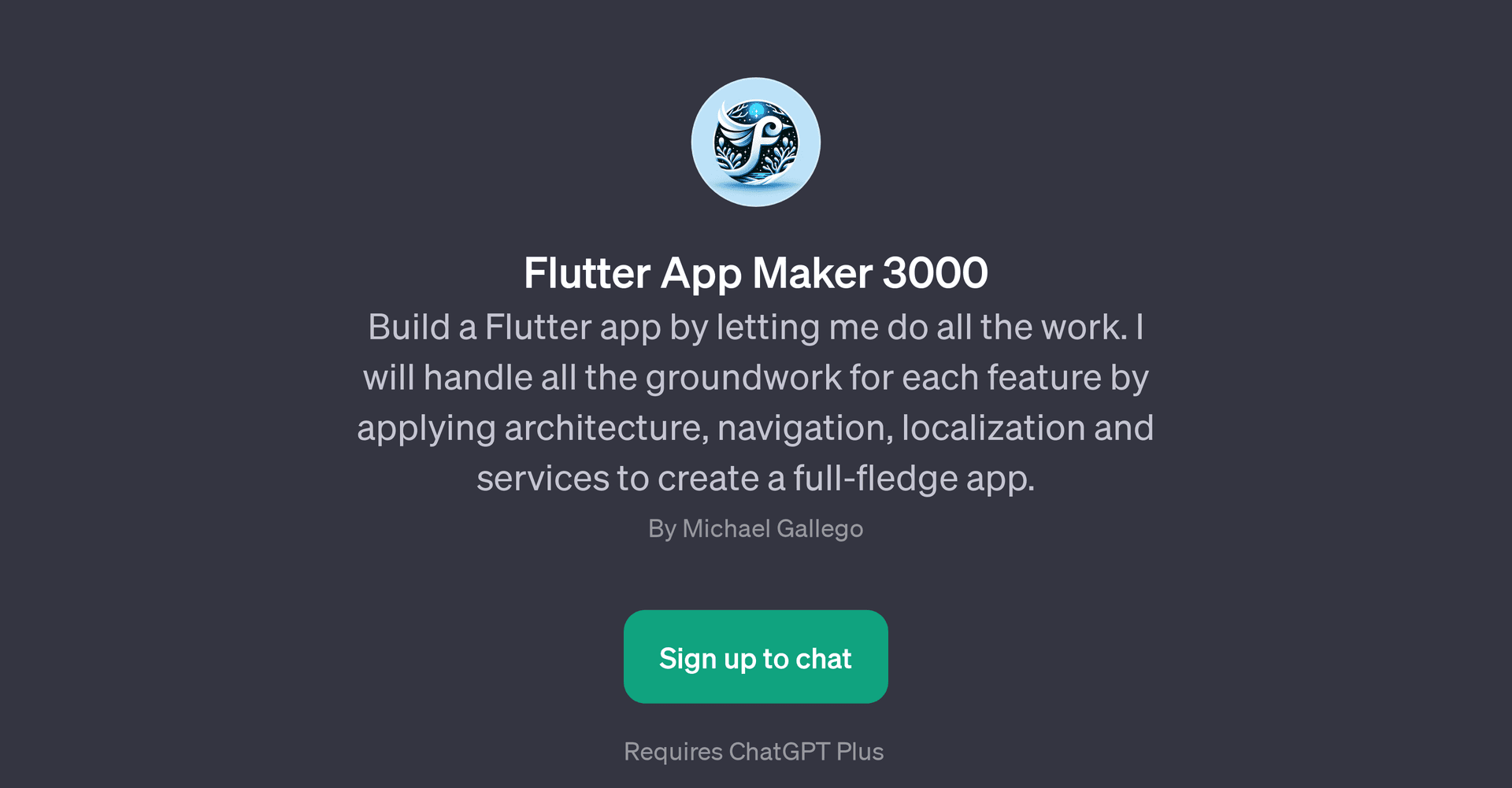 Flutter App Maker 3000