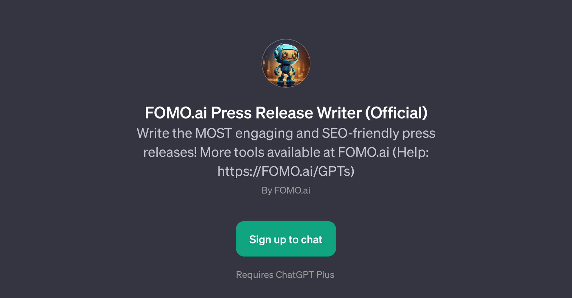 FOMO.ai Press Release Writer