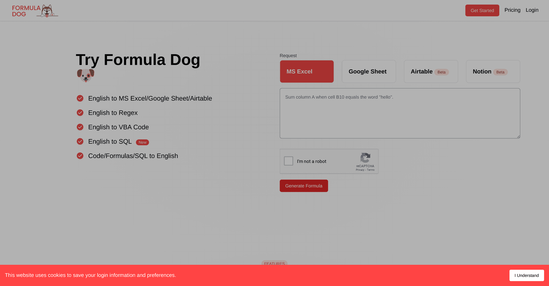 Formula Dog