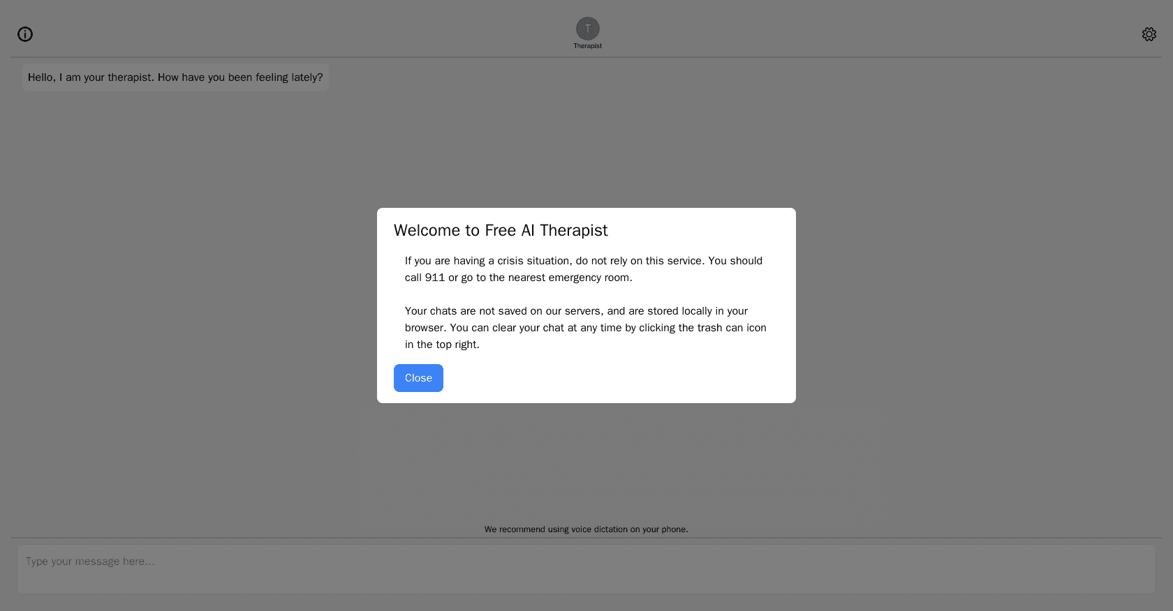 Free AI Therapist