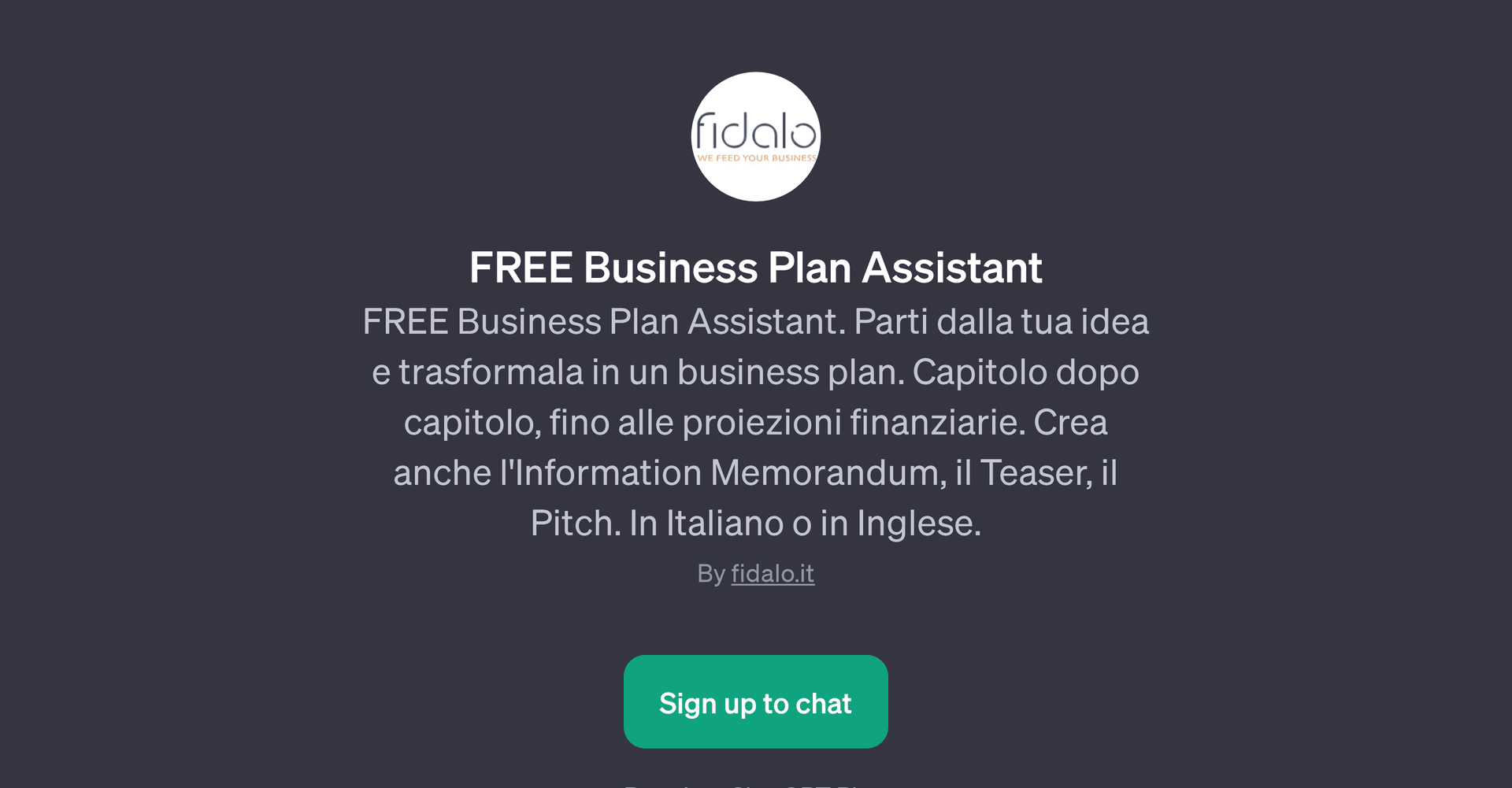 FREE Business Plan Assistant