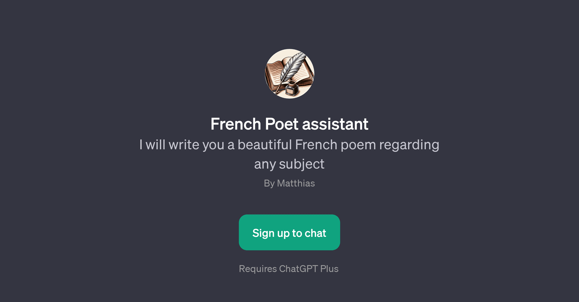 French Poet Assistant