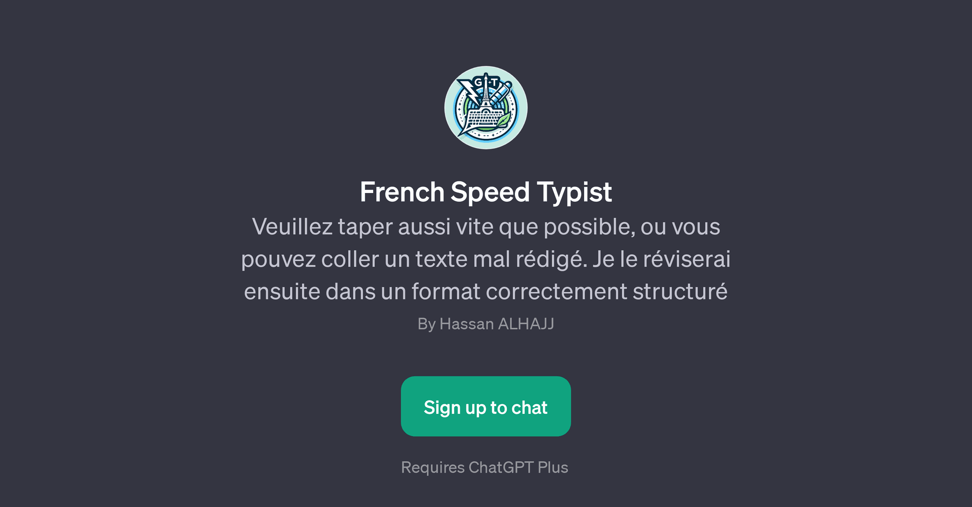 French Speed Typist