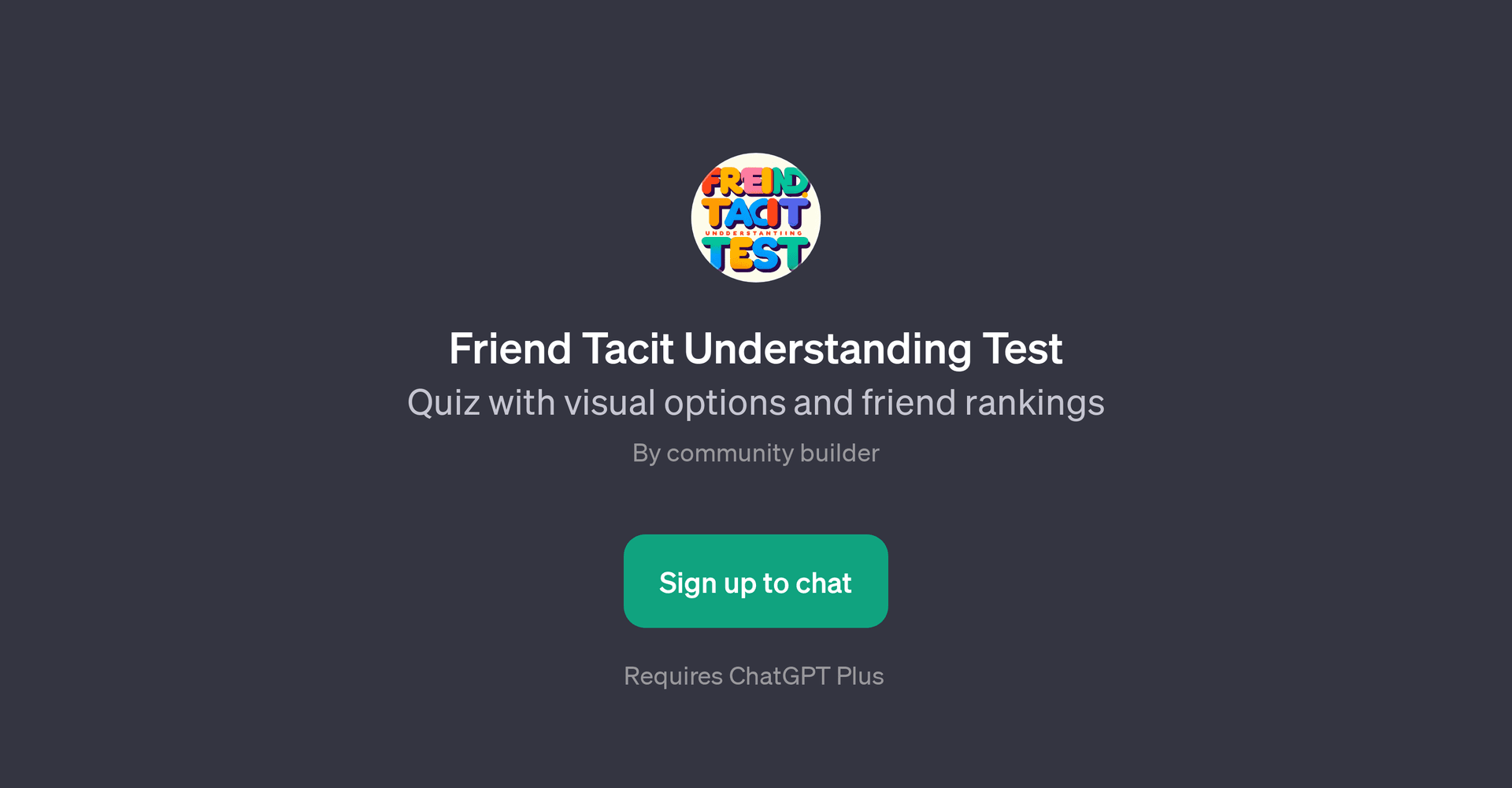 Friend Tacit Understanding Test