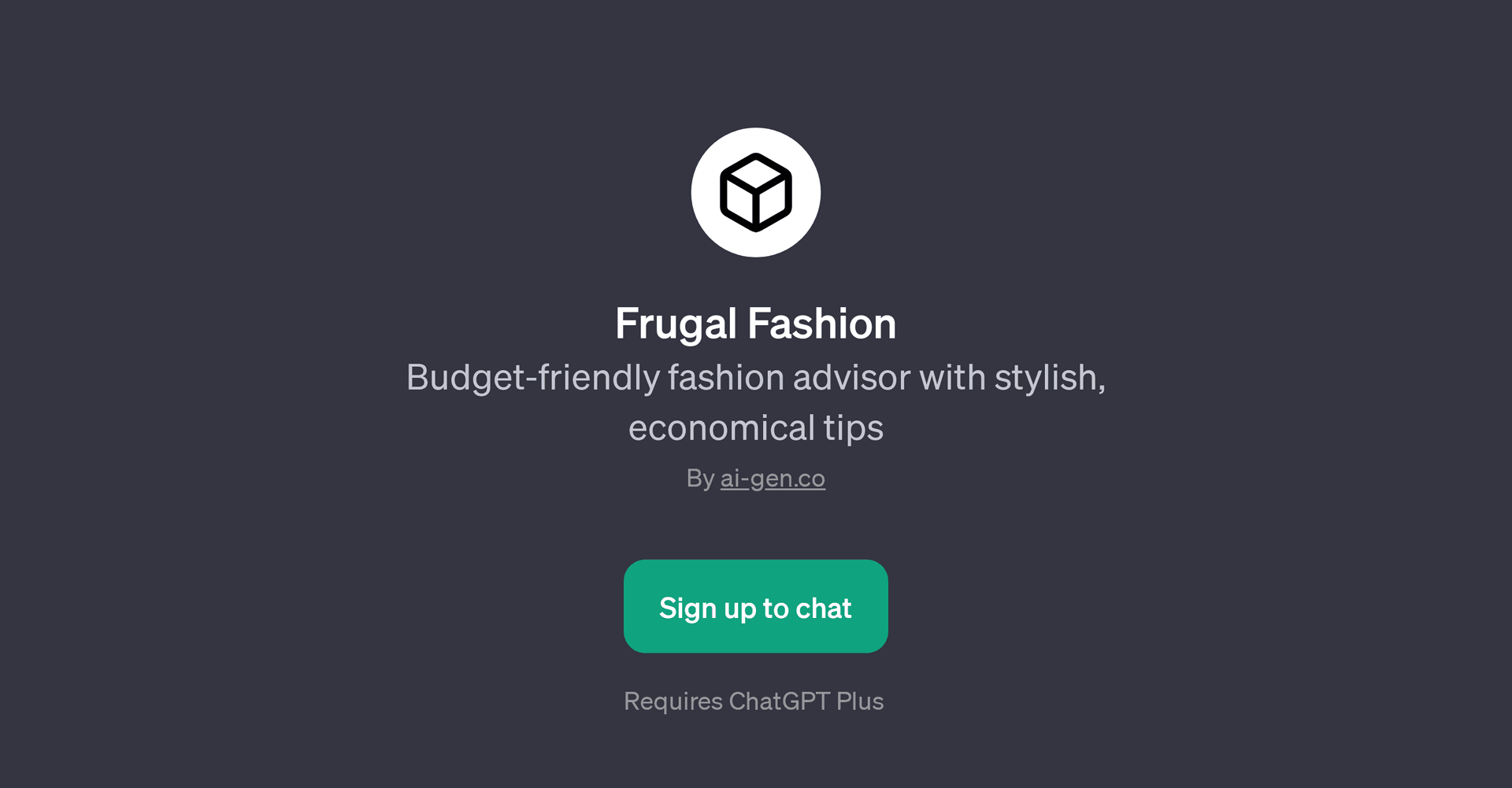 Frugal Fashion