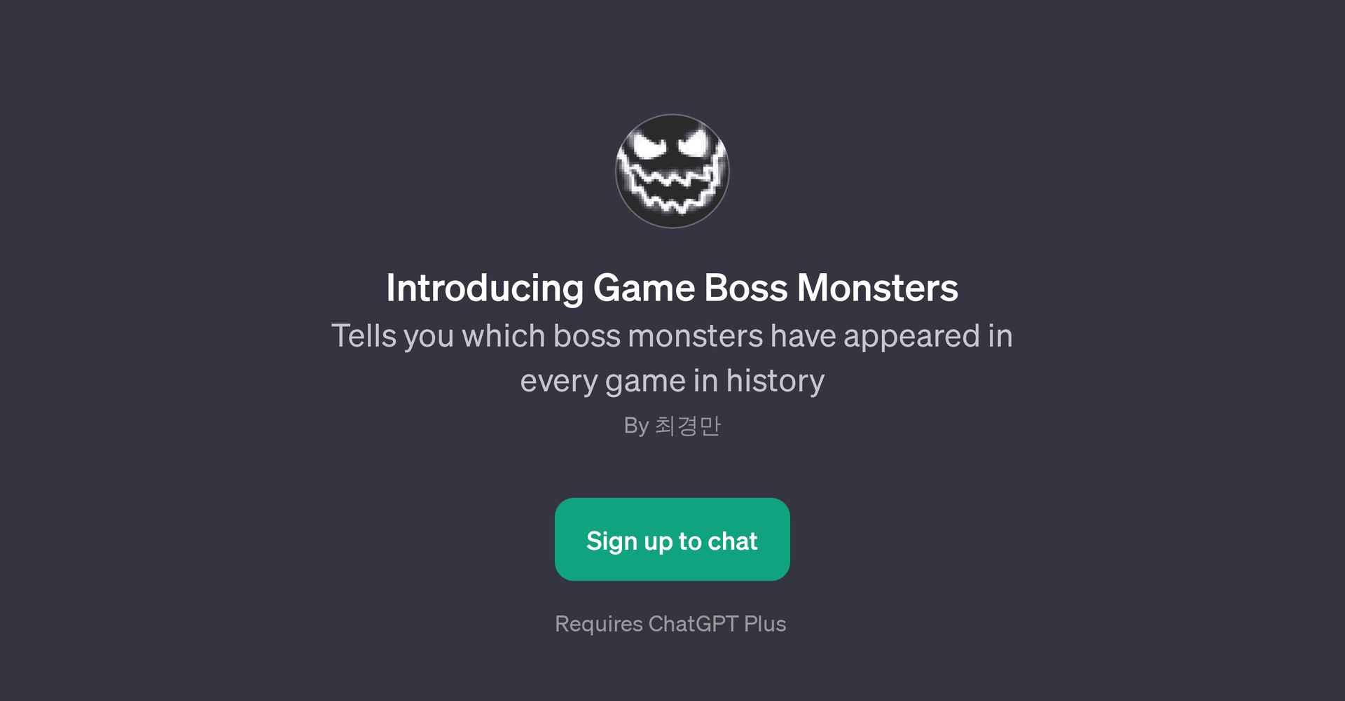 Game Boss Monsters