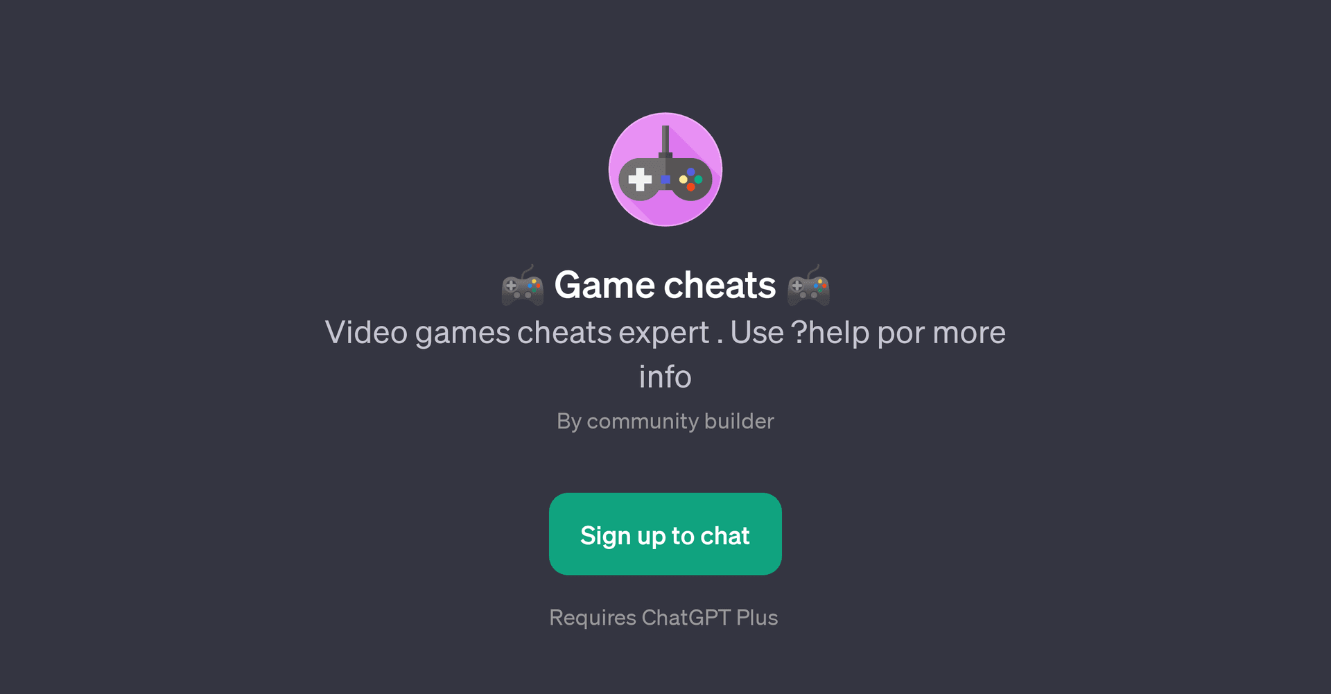 Game cheats