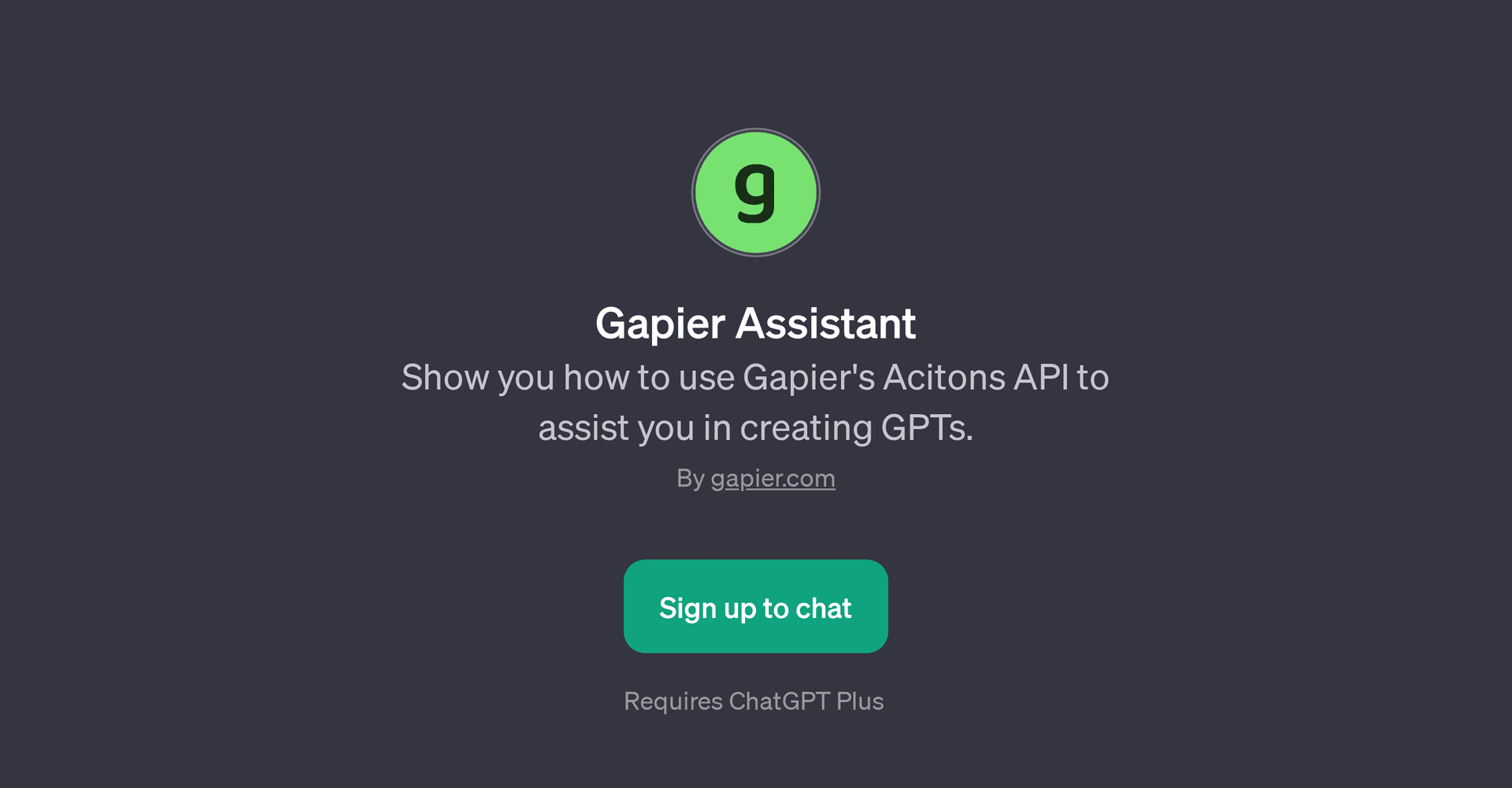 Gapier Assistant