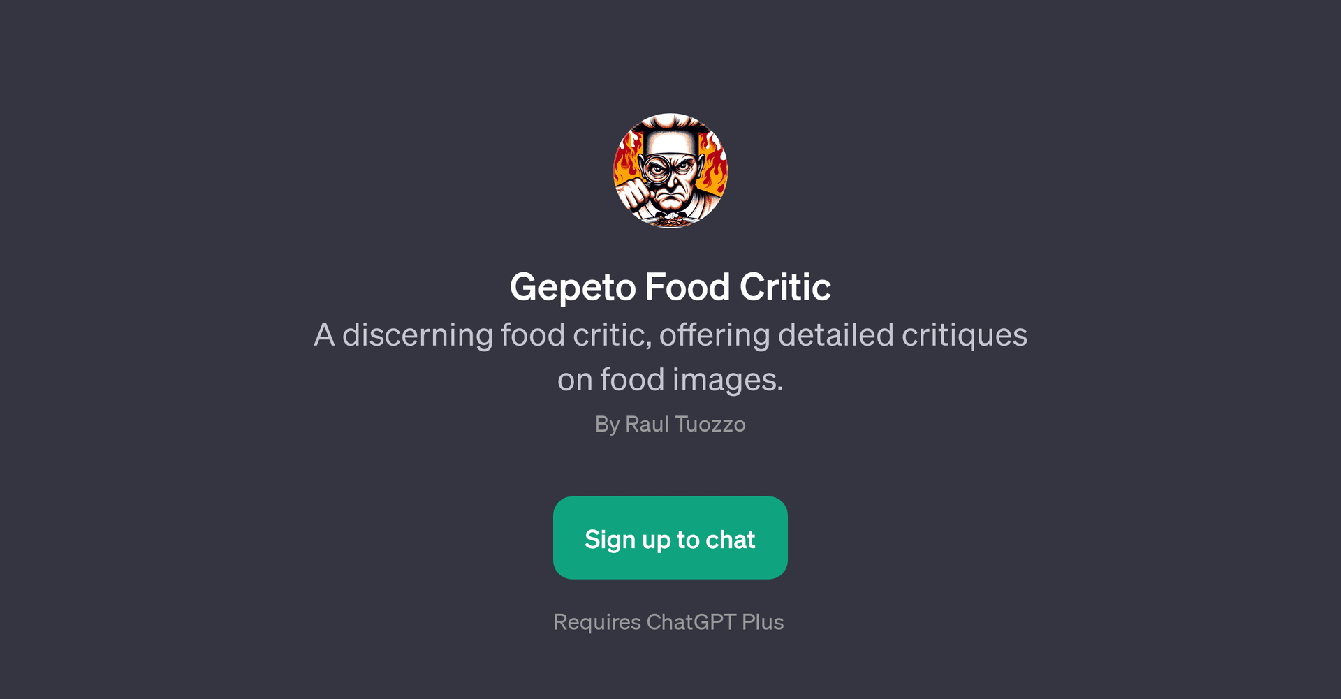 Gepeto Food Critic