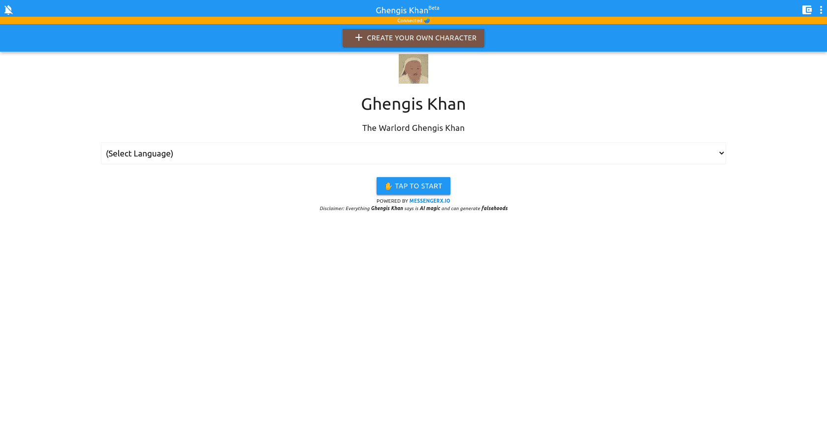 Ghengis Khan chatbot