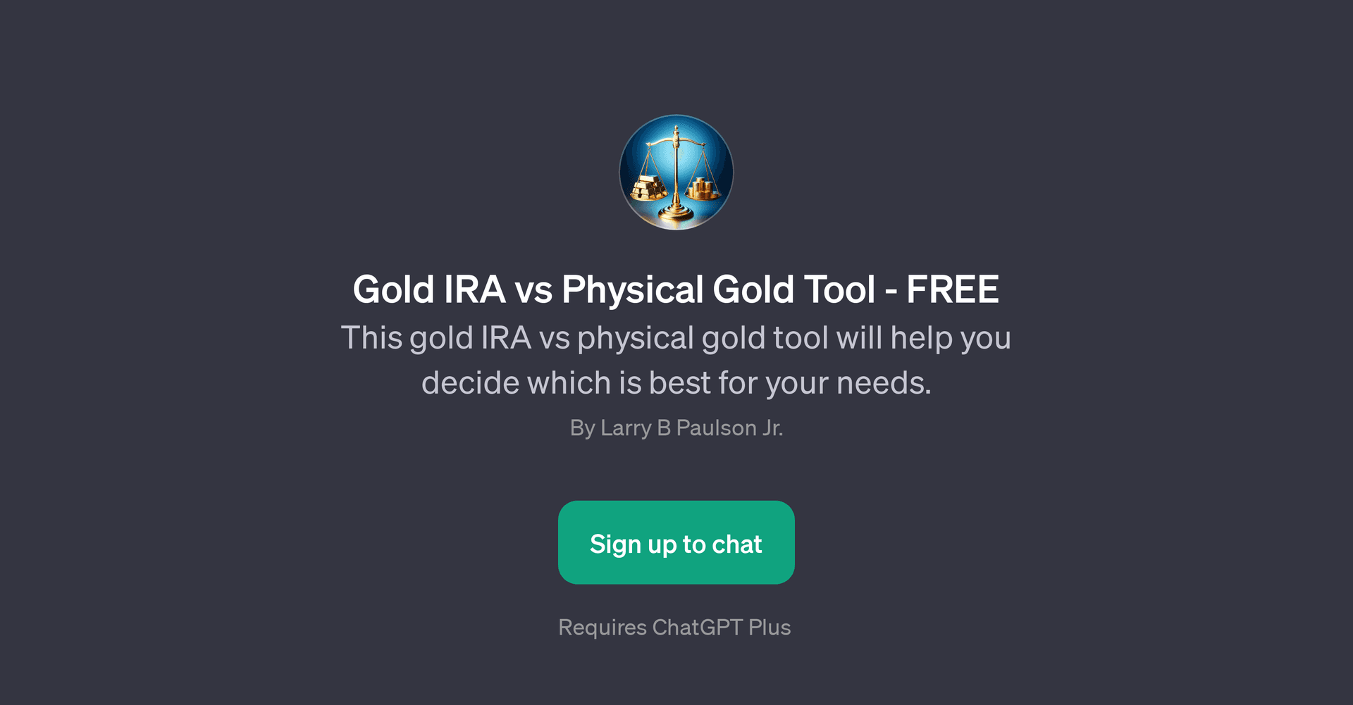 Gold IRA vs Physical Gold Tool