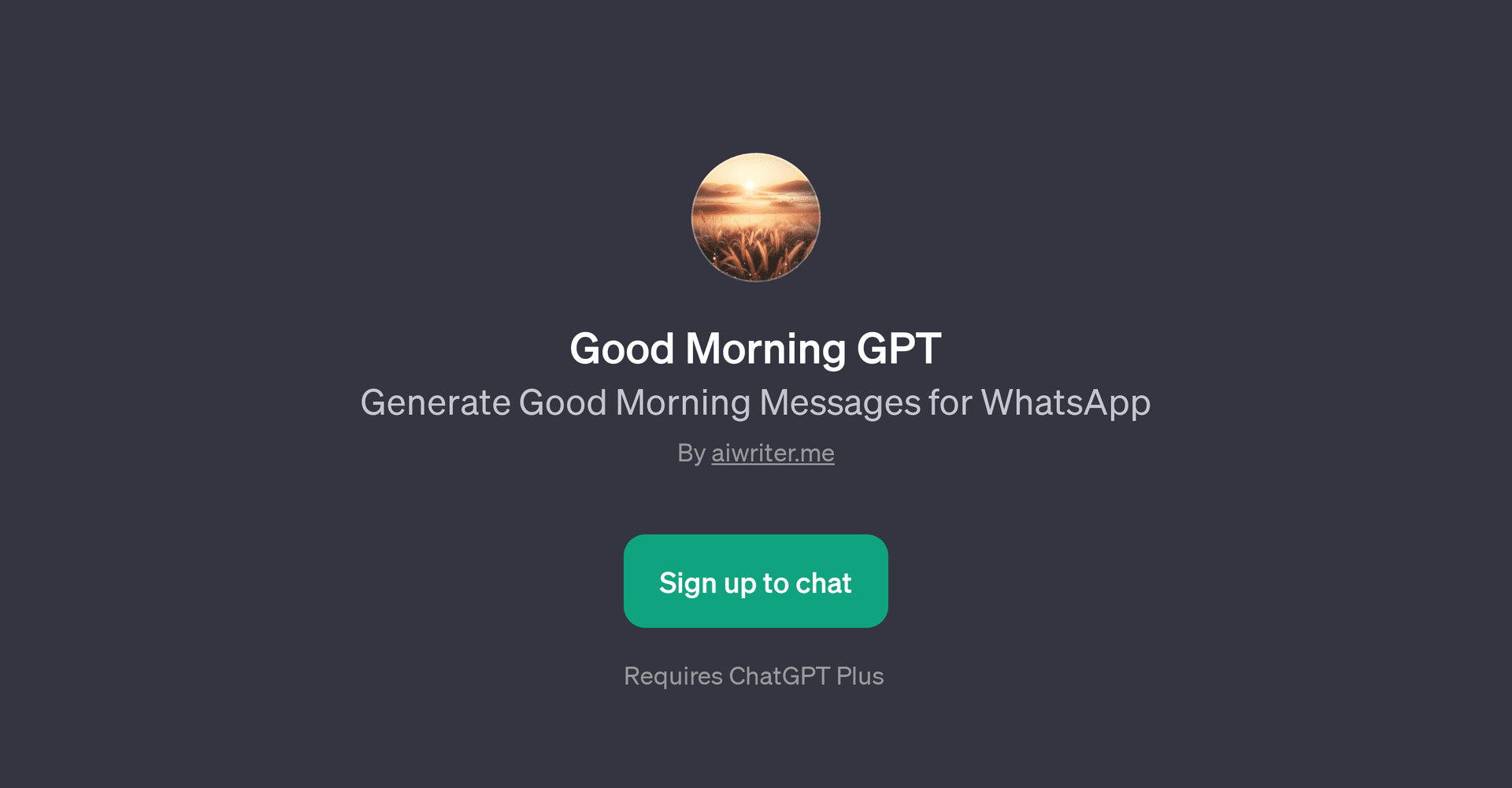 Good Morning GPT