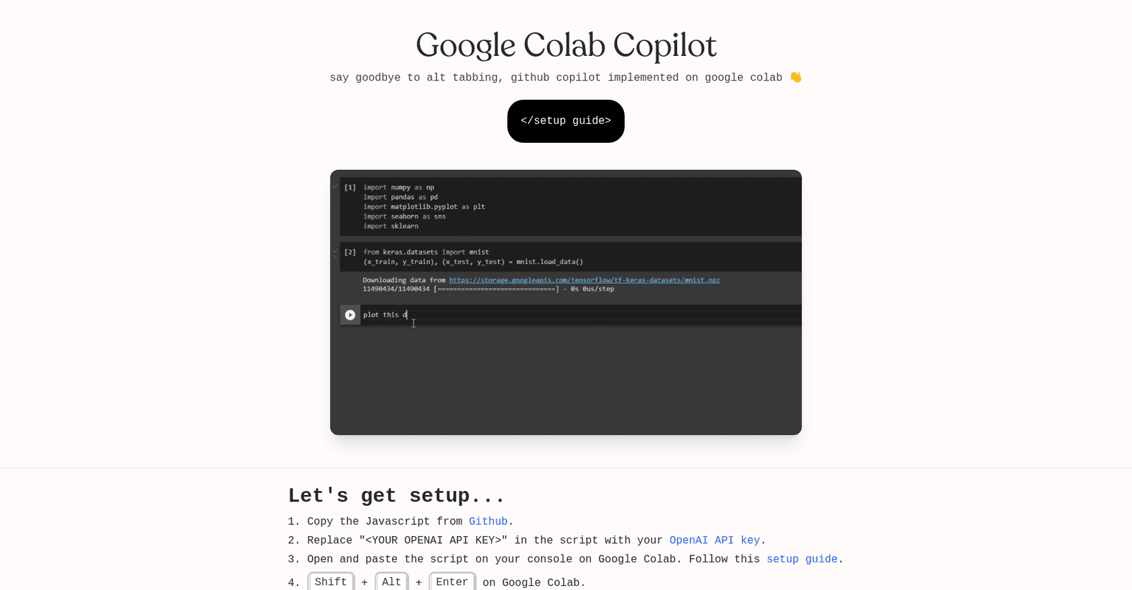 Google Colab Copilot