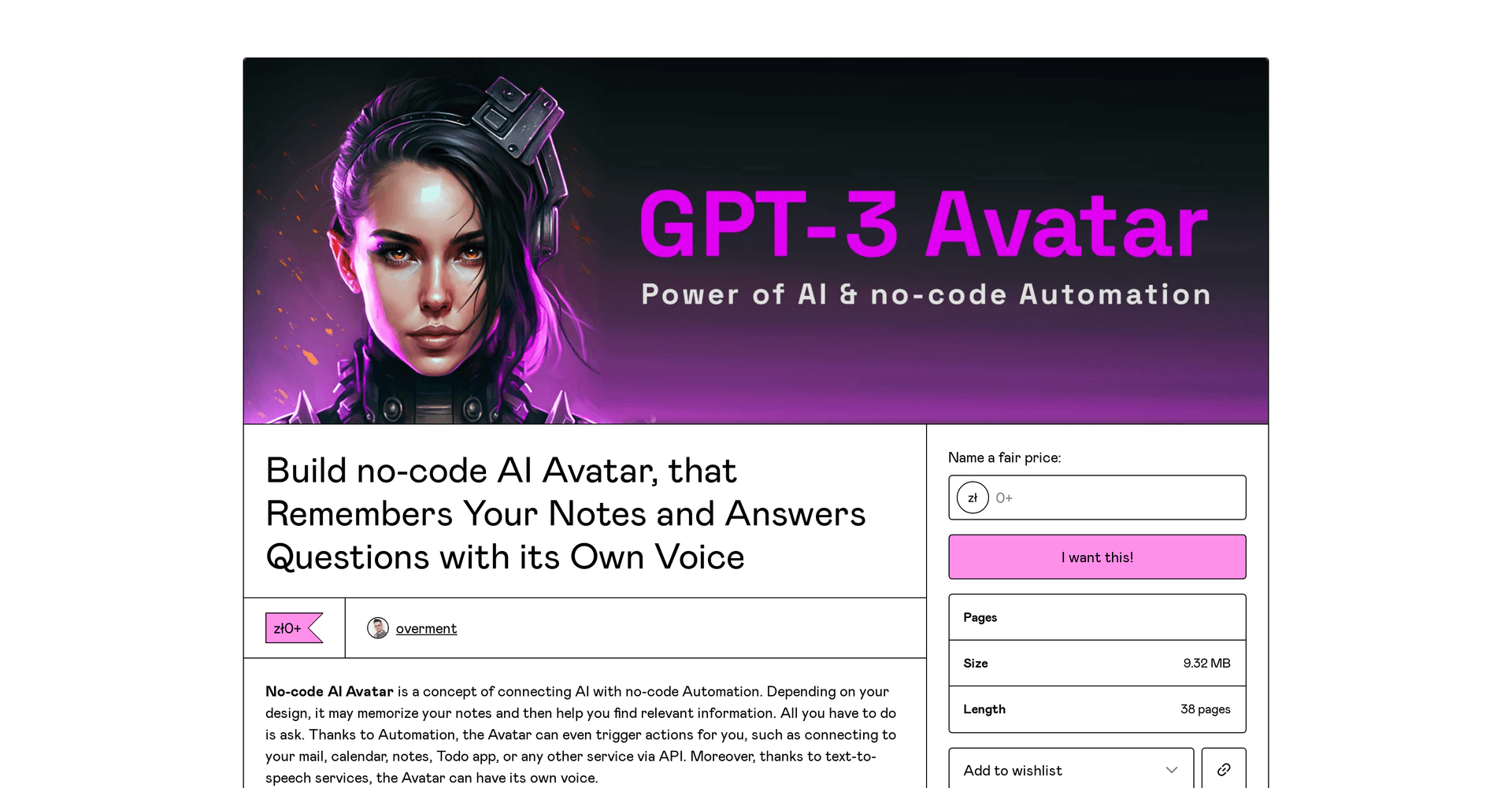 GPT-3 AI Avatar