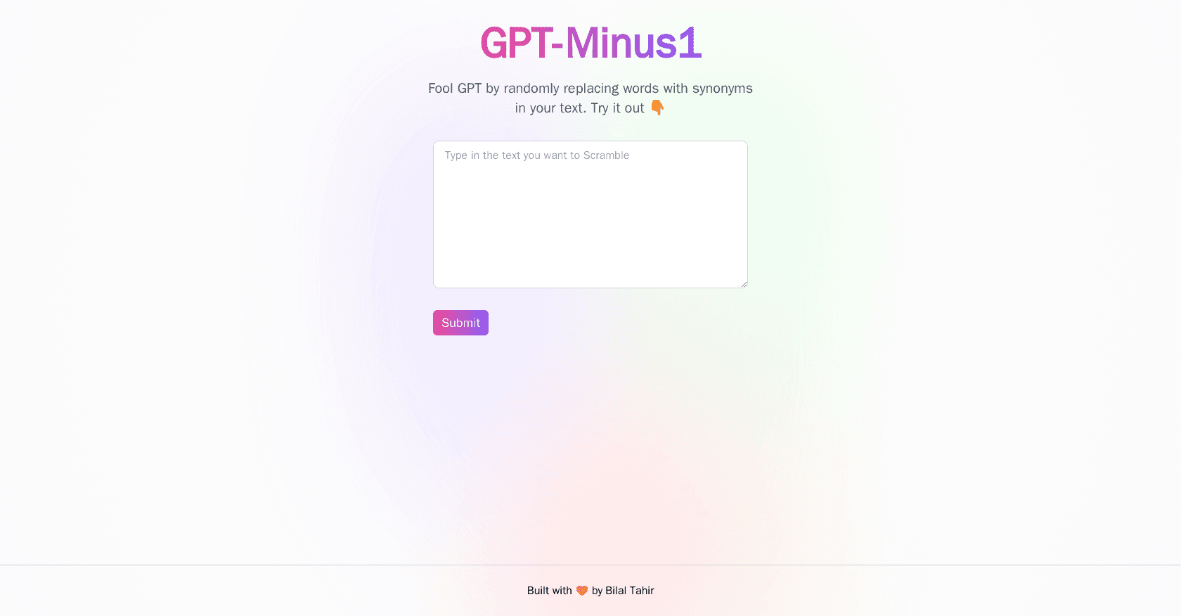 GPT-Minus1