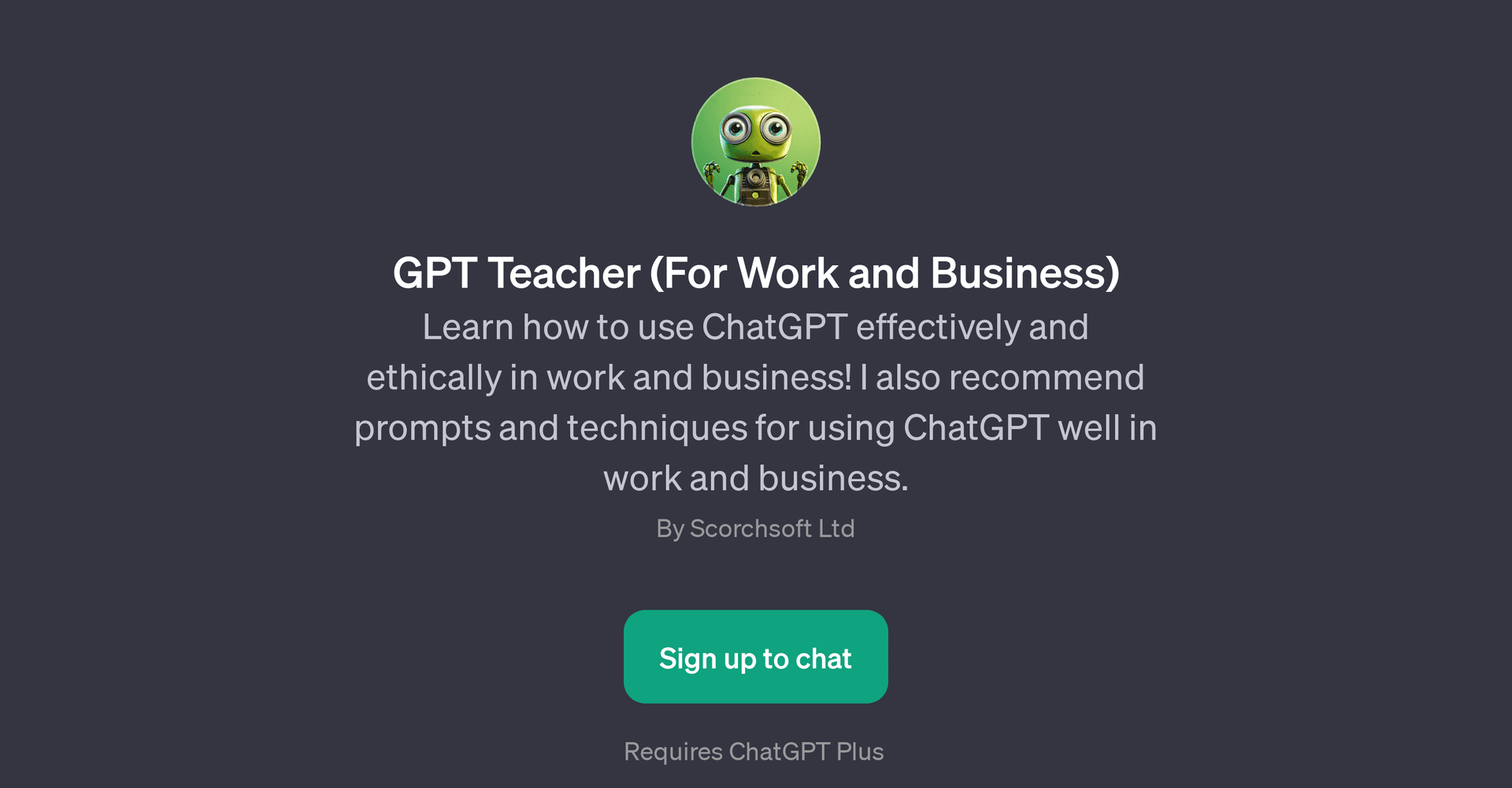 GPT Teacher (For Work and Business)