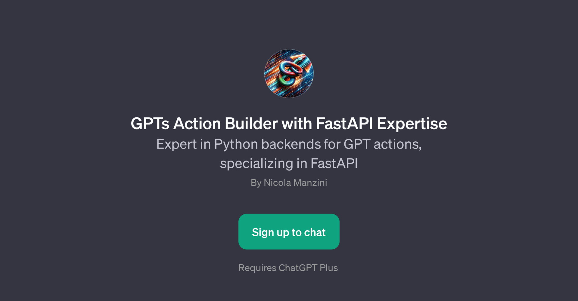 GPTs Action Builder with FastAPI Expertise