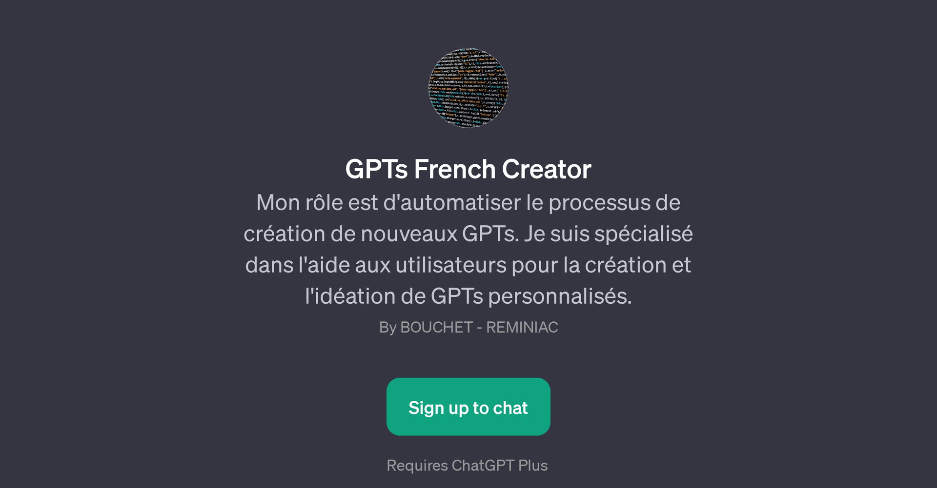 GPTs French Creator