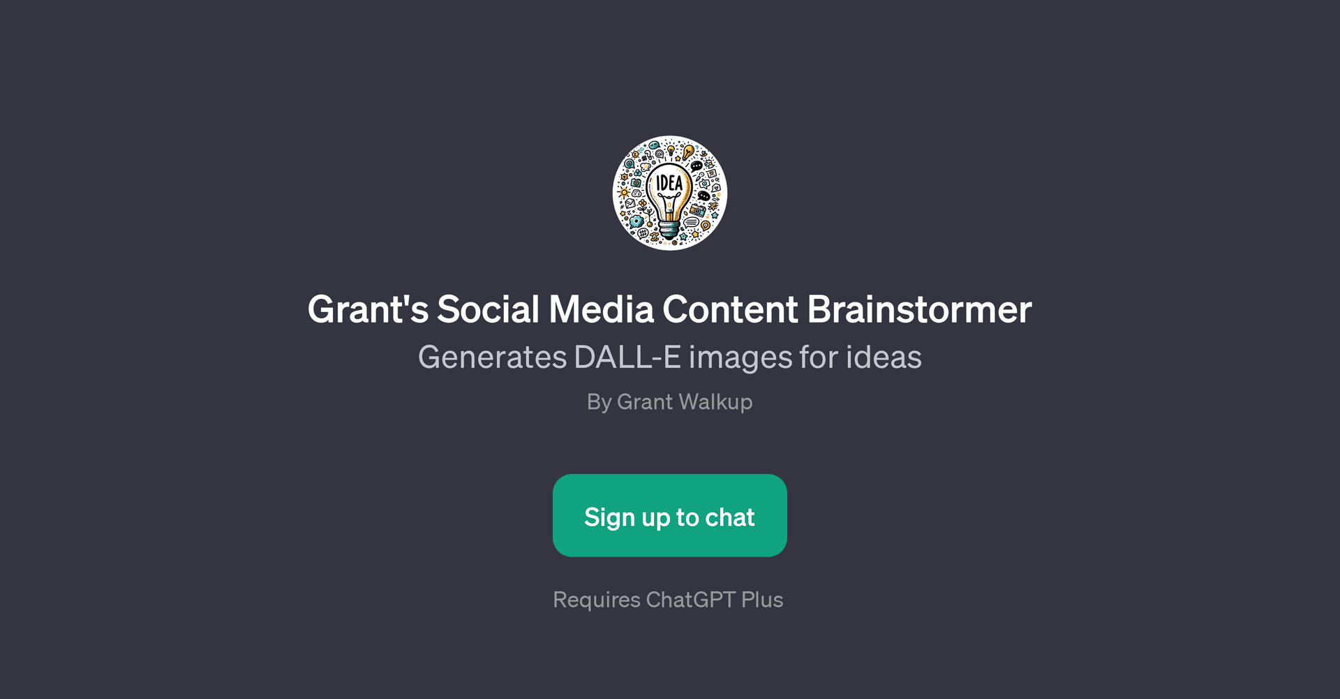 Grant's Social Media Content Brainstormer