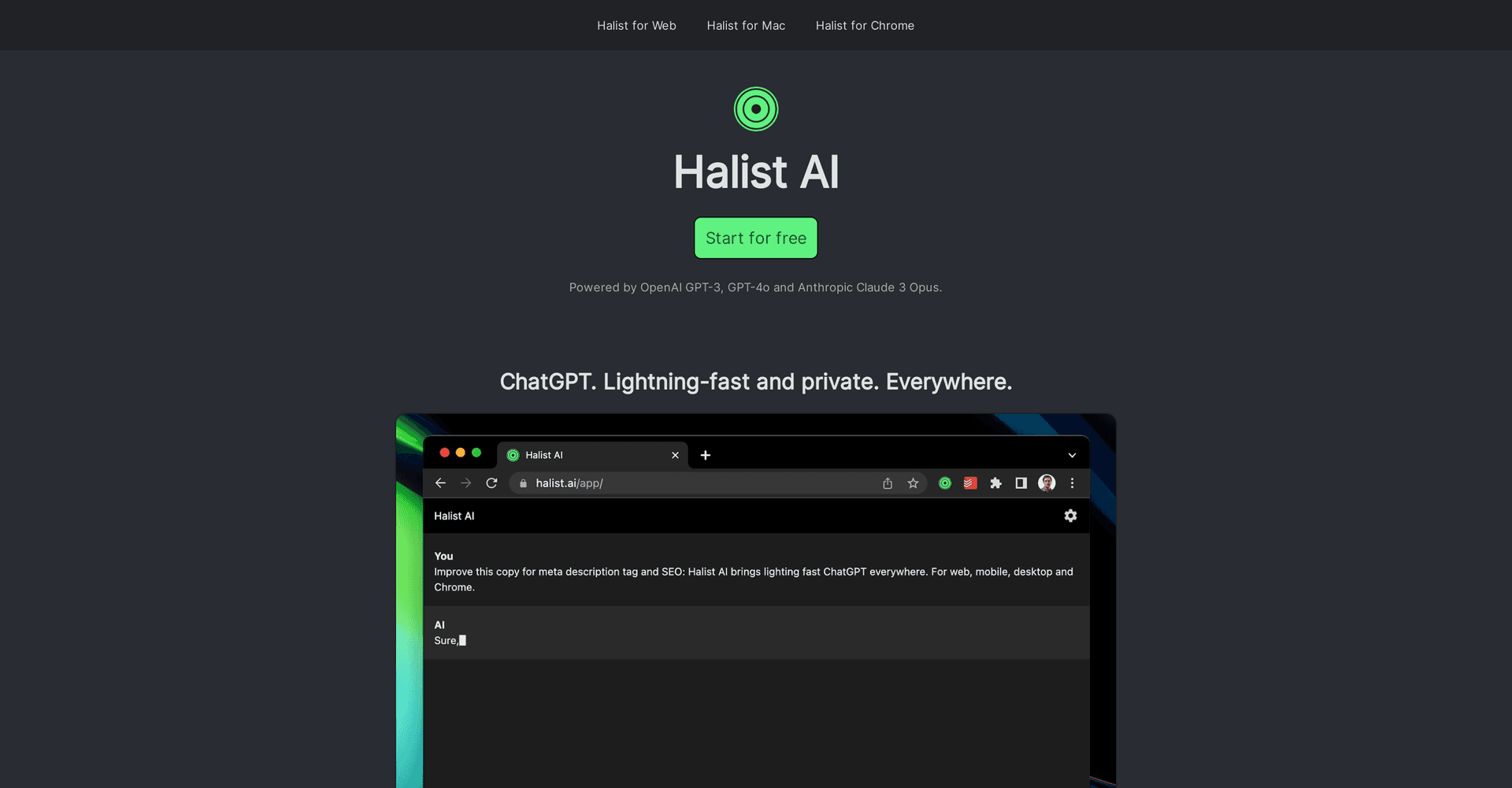 Halist Browser AI