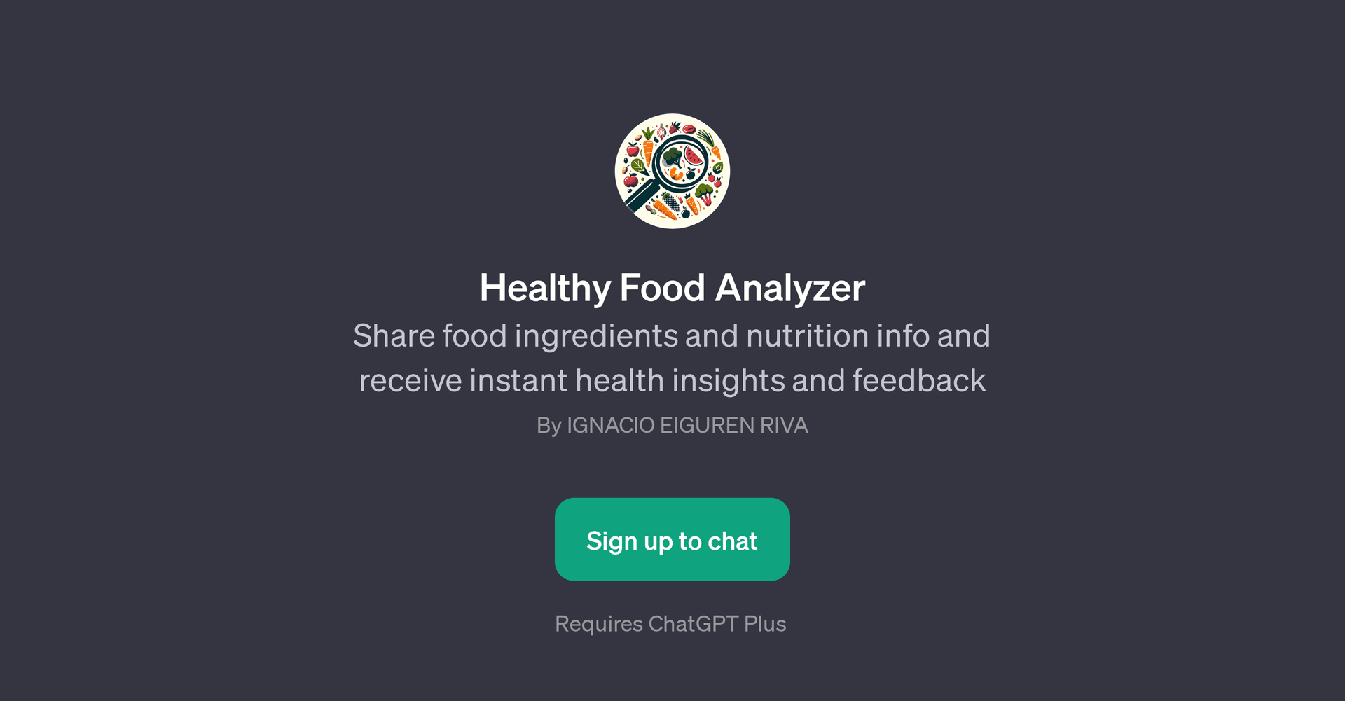 Healthy Food Analyzer