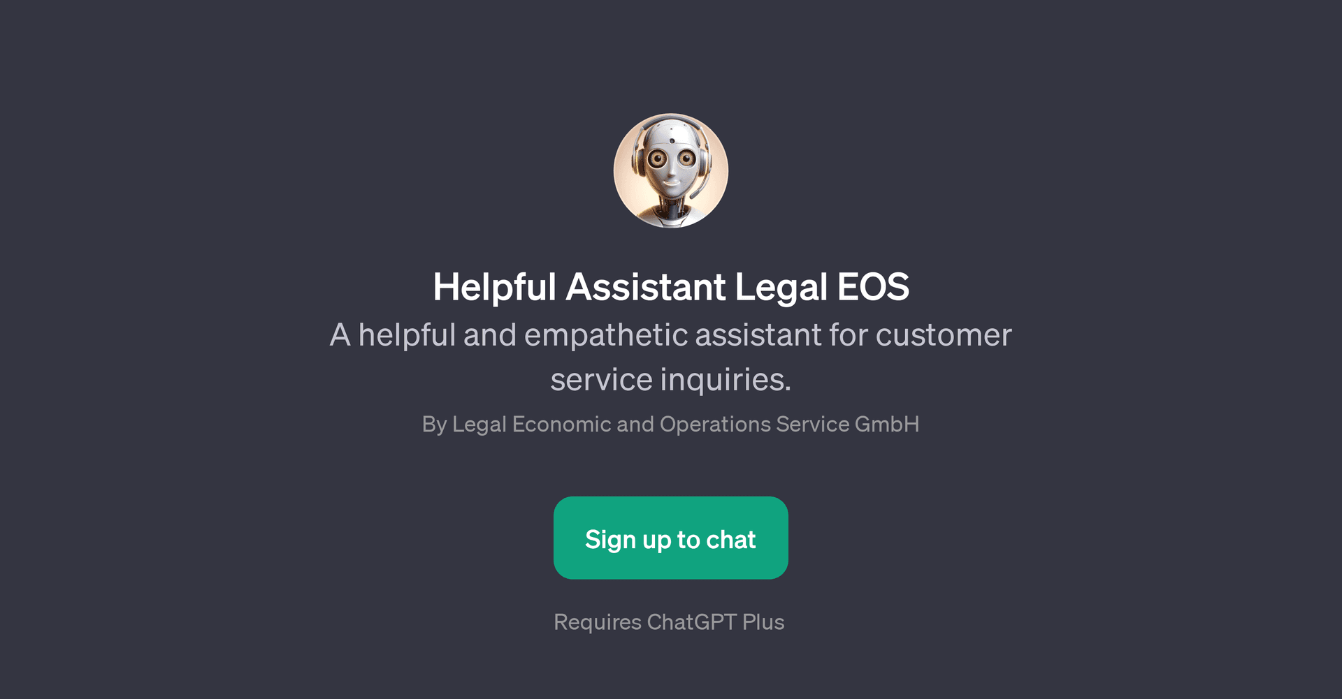 Helpful Assistant Legal EOS