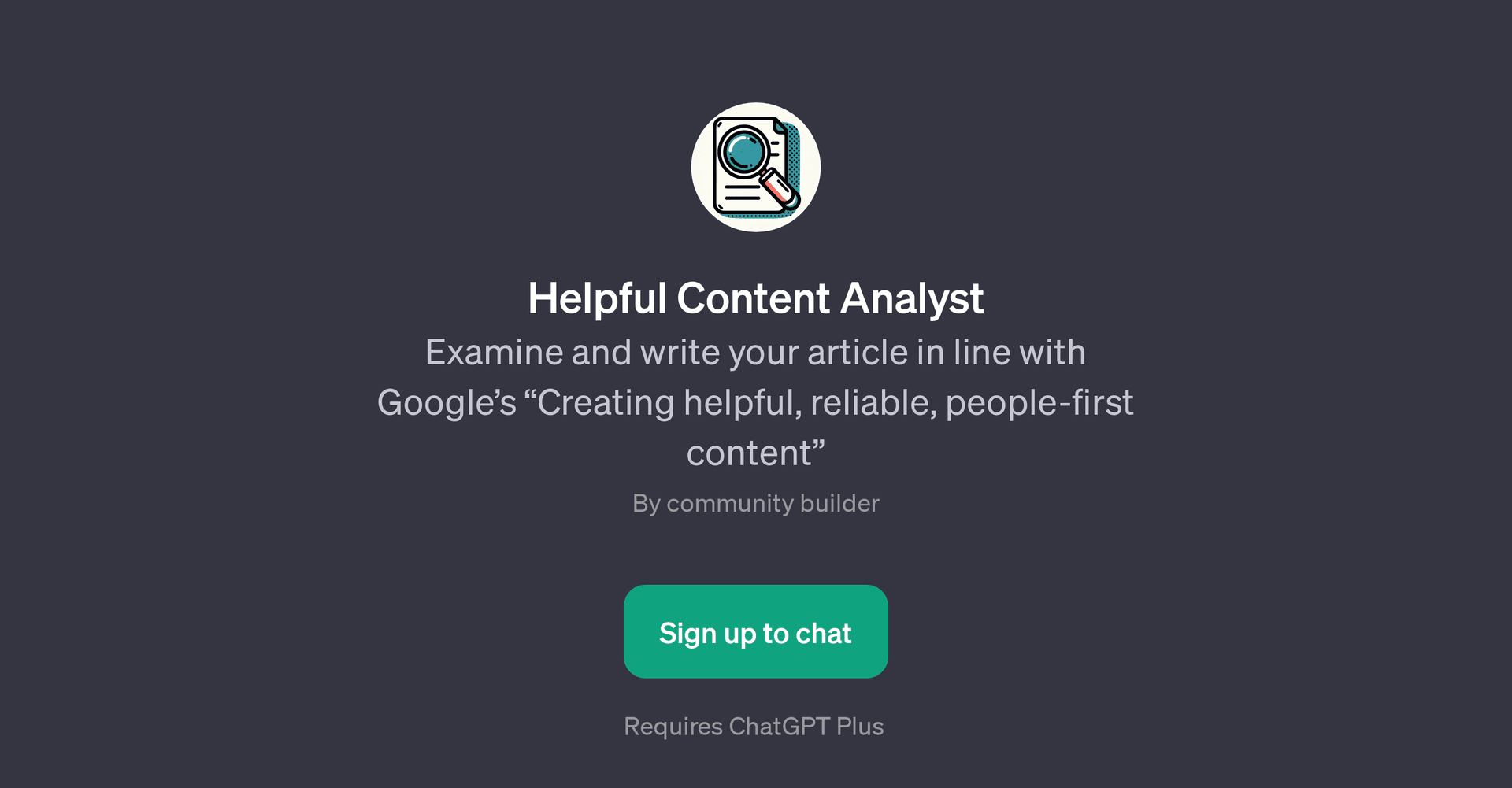 Helpful Content Analyst