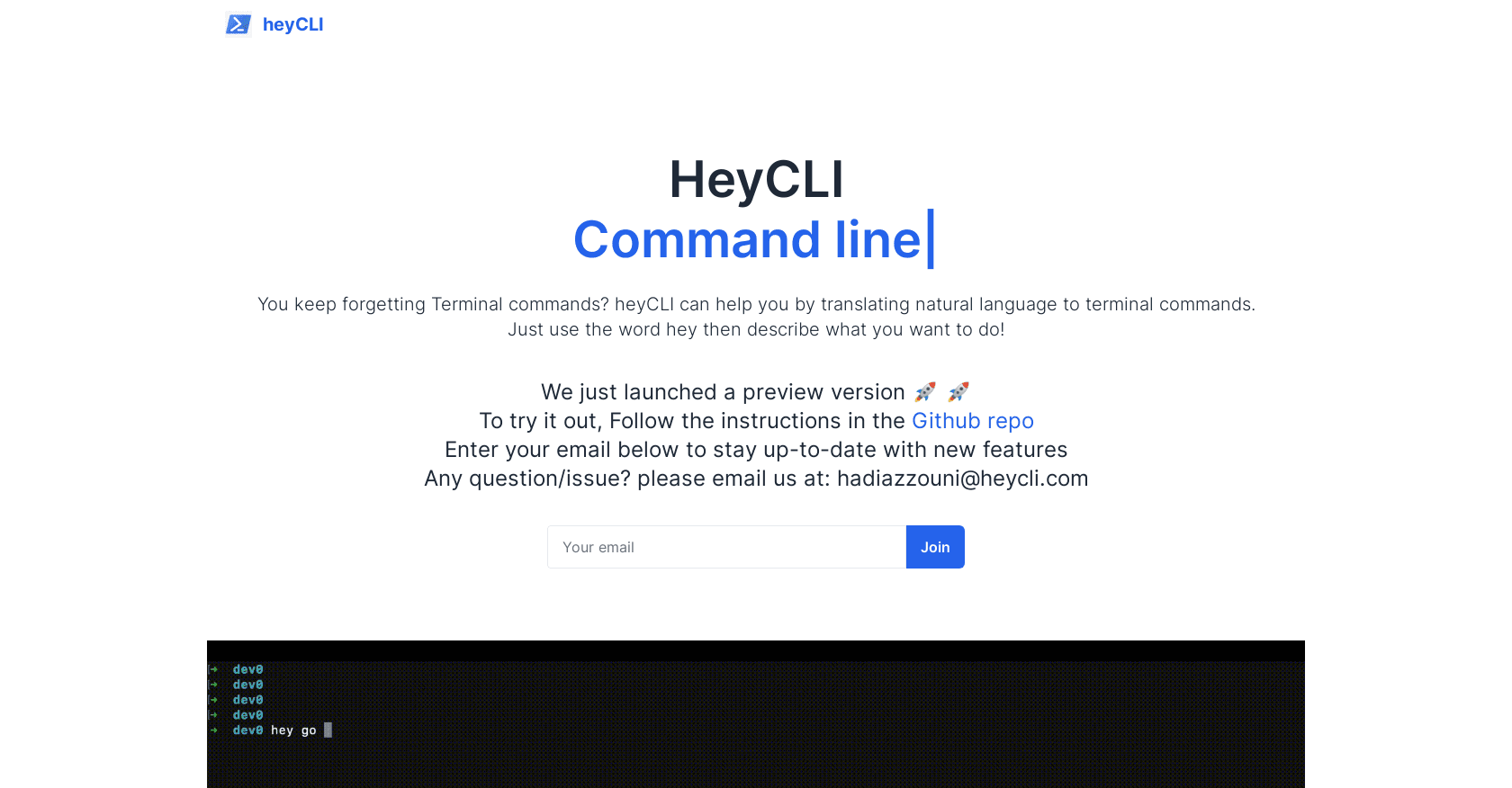 heyCLI