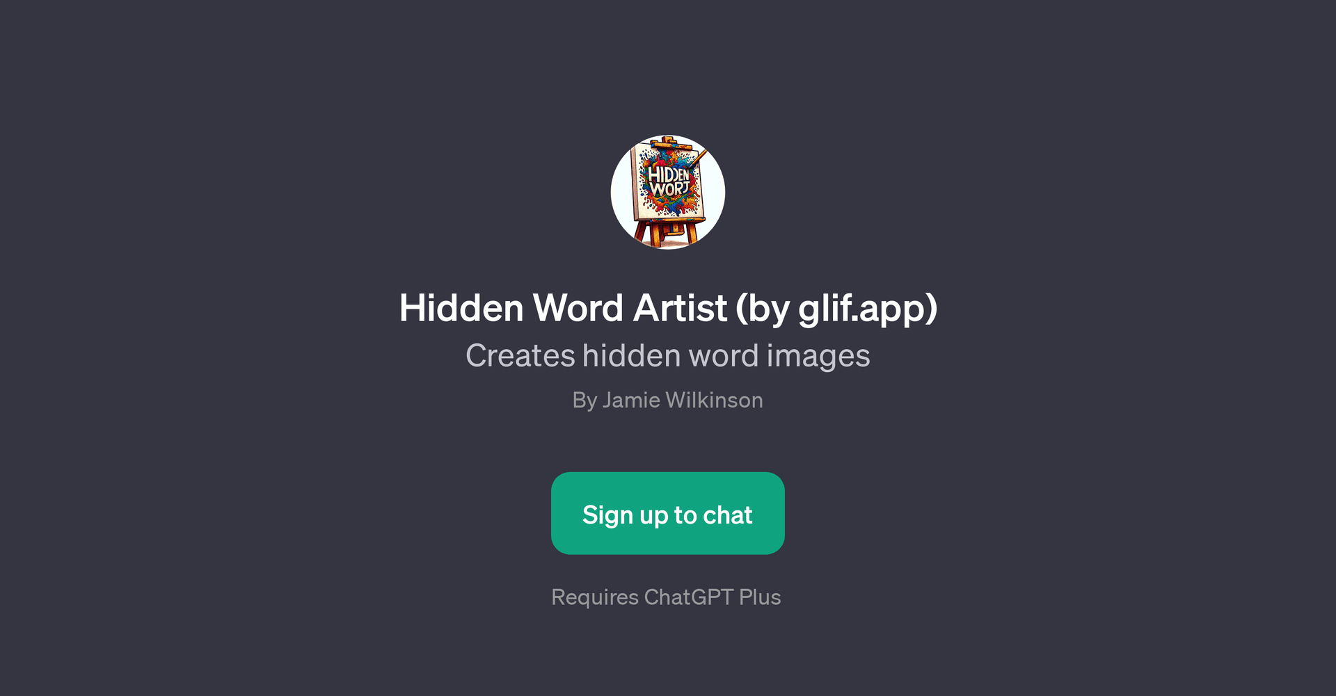 Hidden Word Artist (by glif.app)