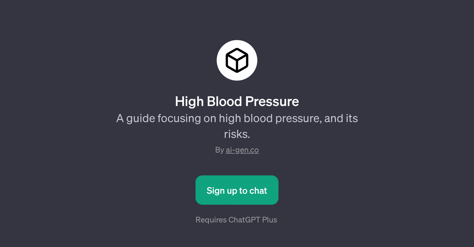 High Blood Pressure GPT