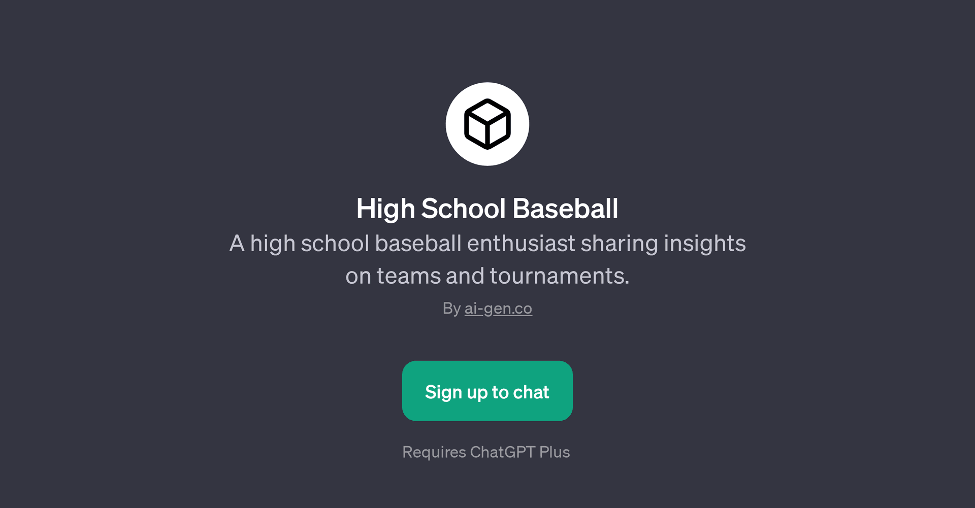 High School Baseball