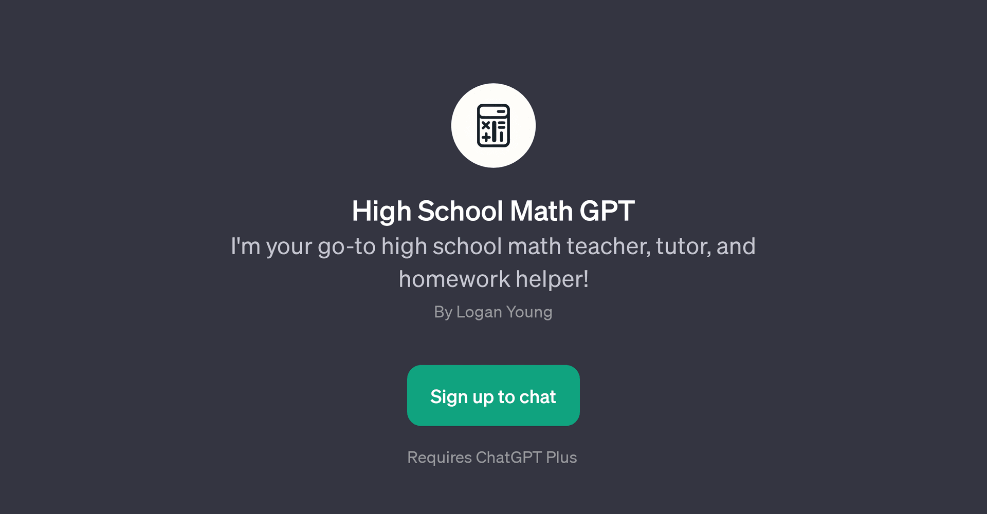 High School Math GPT