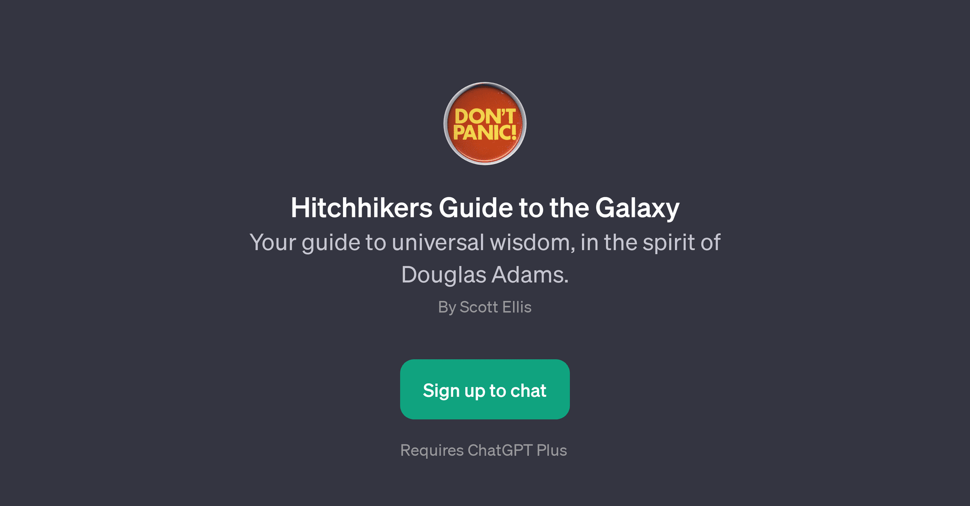 Hitchhikers Guide to the Galaxy GPT