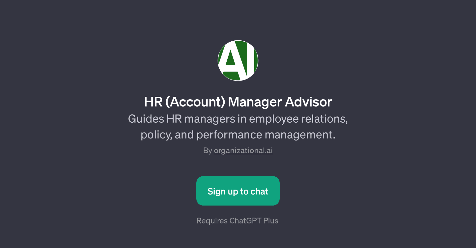 HR (Account) Manager Advisor