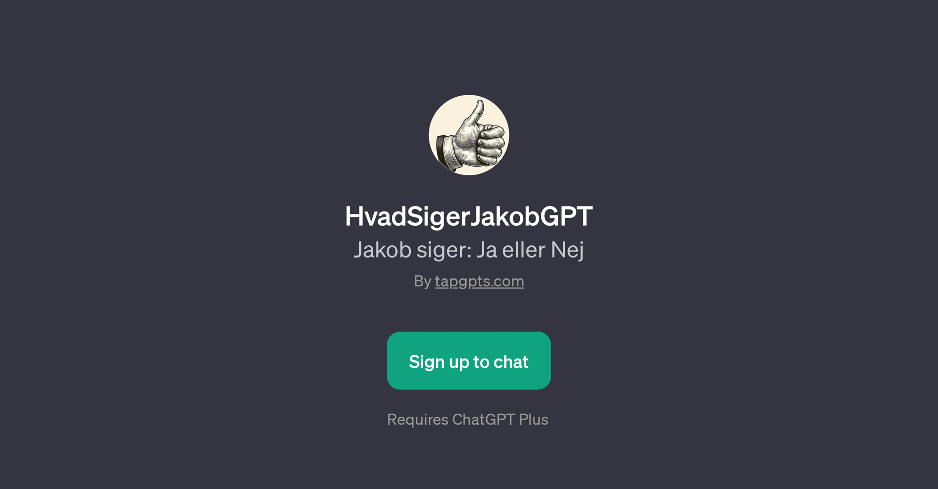 HvadSigerJakobGPT