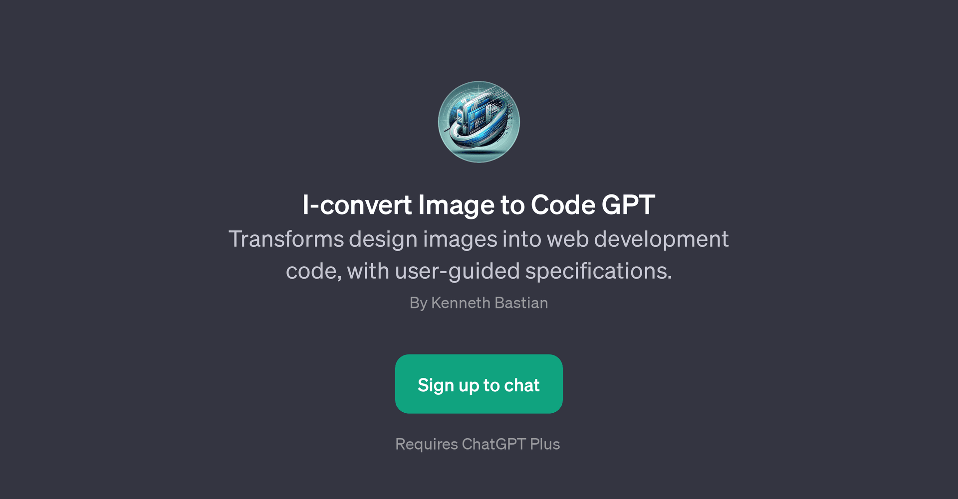 I-convert Image to Code GPT