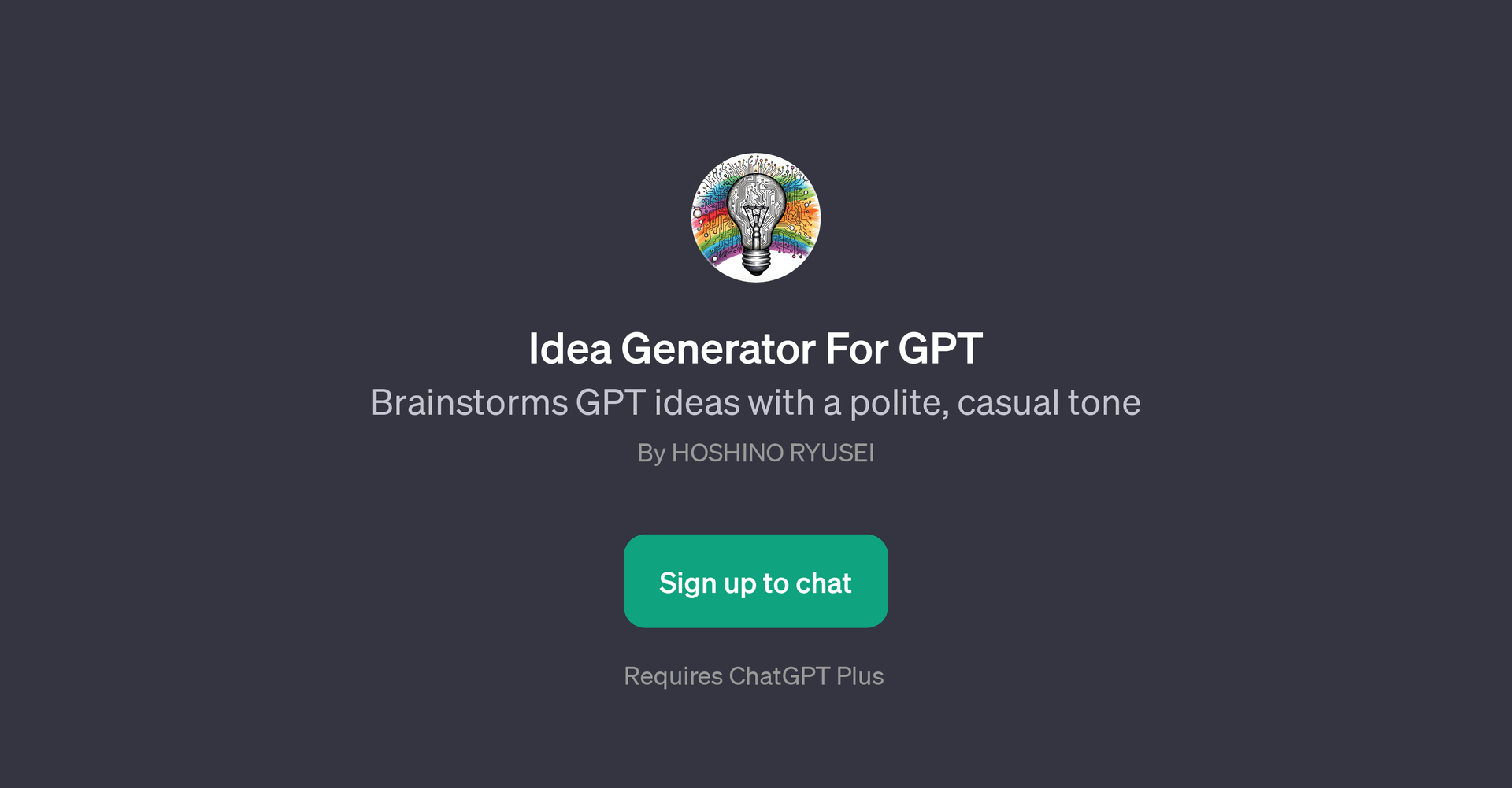 Idea Generator For GPT